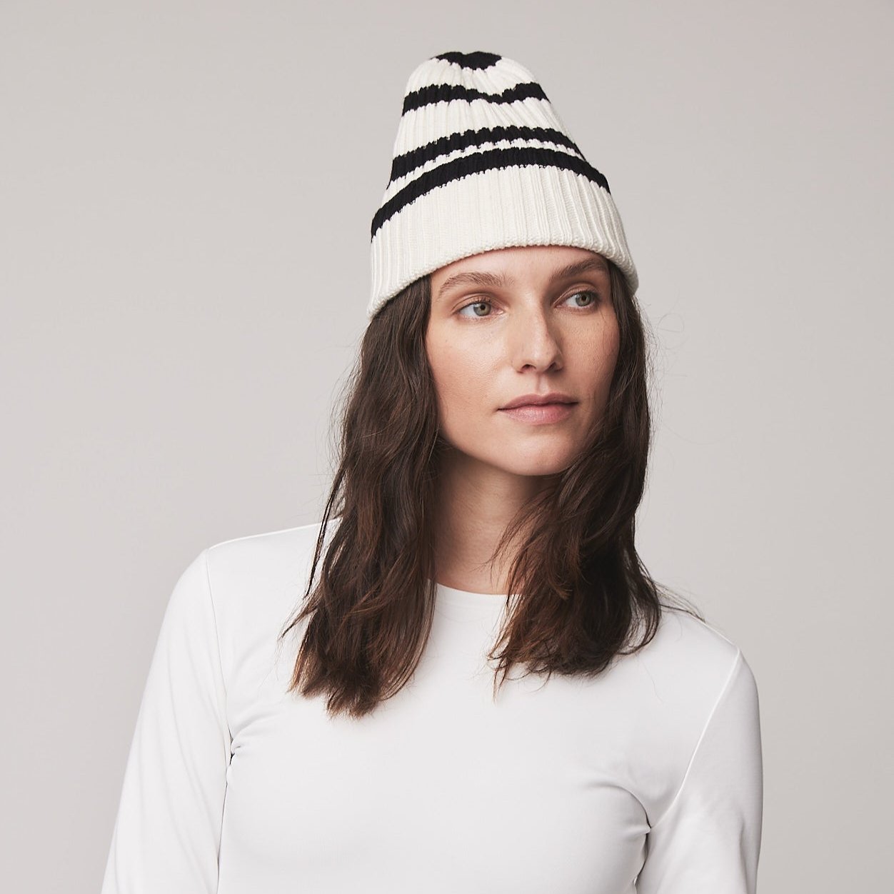 Striped Rib Beanie