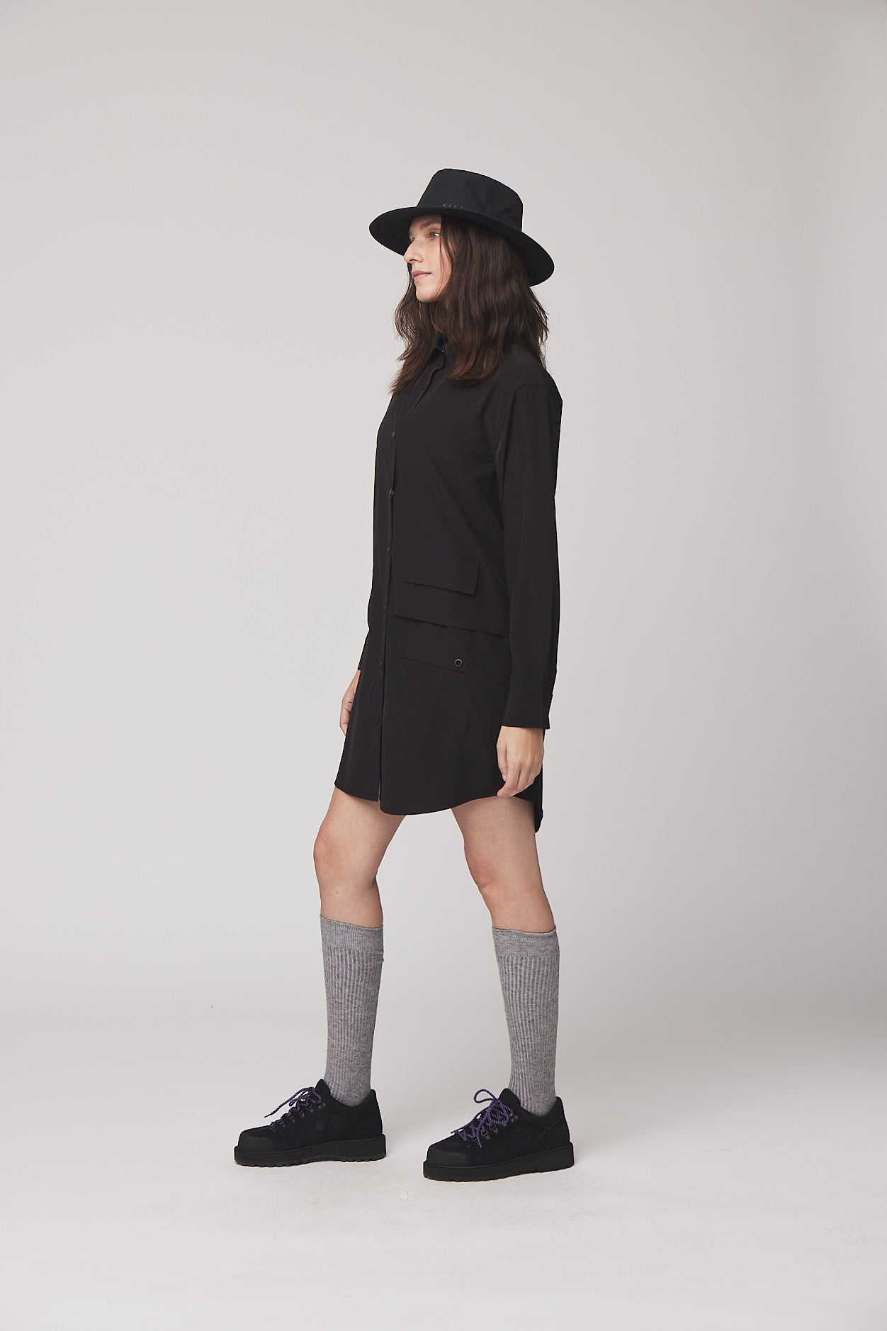 Tech Slk Shirt Dress - Image 3