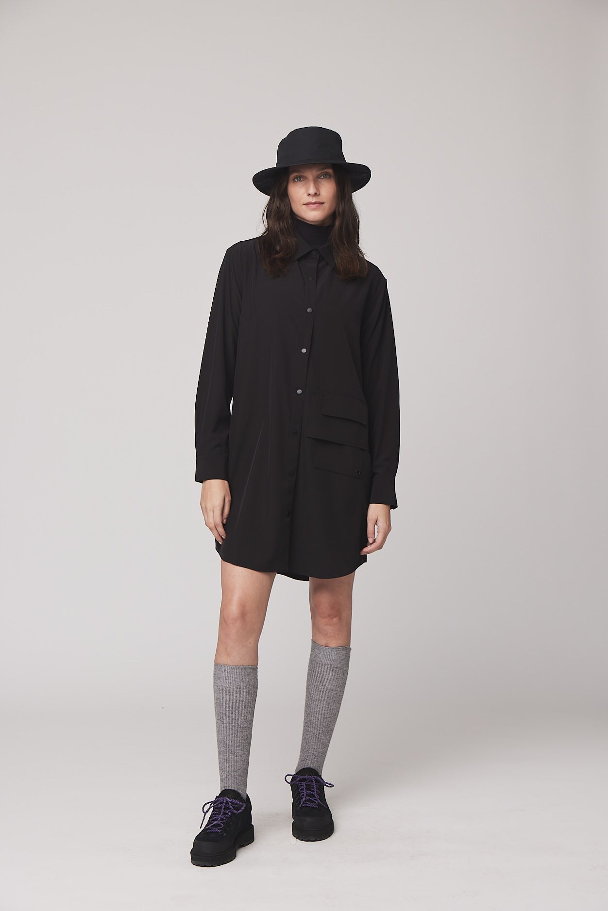 Tech Slk Shirt Dress - Image 2