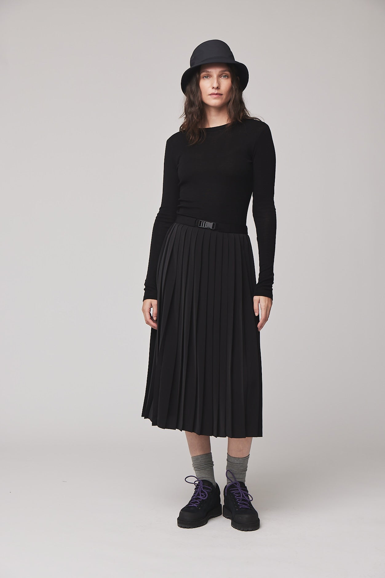 Tech Slk Pleated Midi Skirt - Image 9