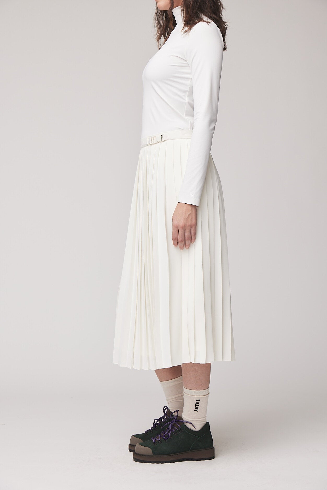 Tech Slk Pleated Midi Skirt - Image 21