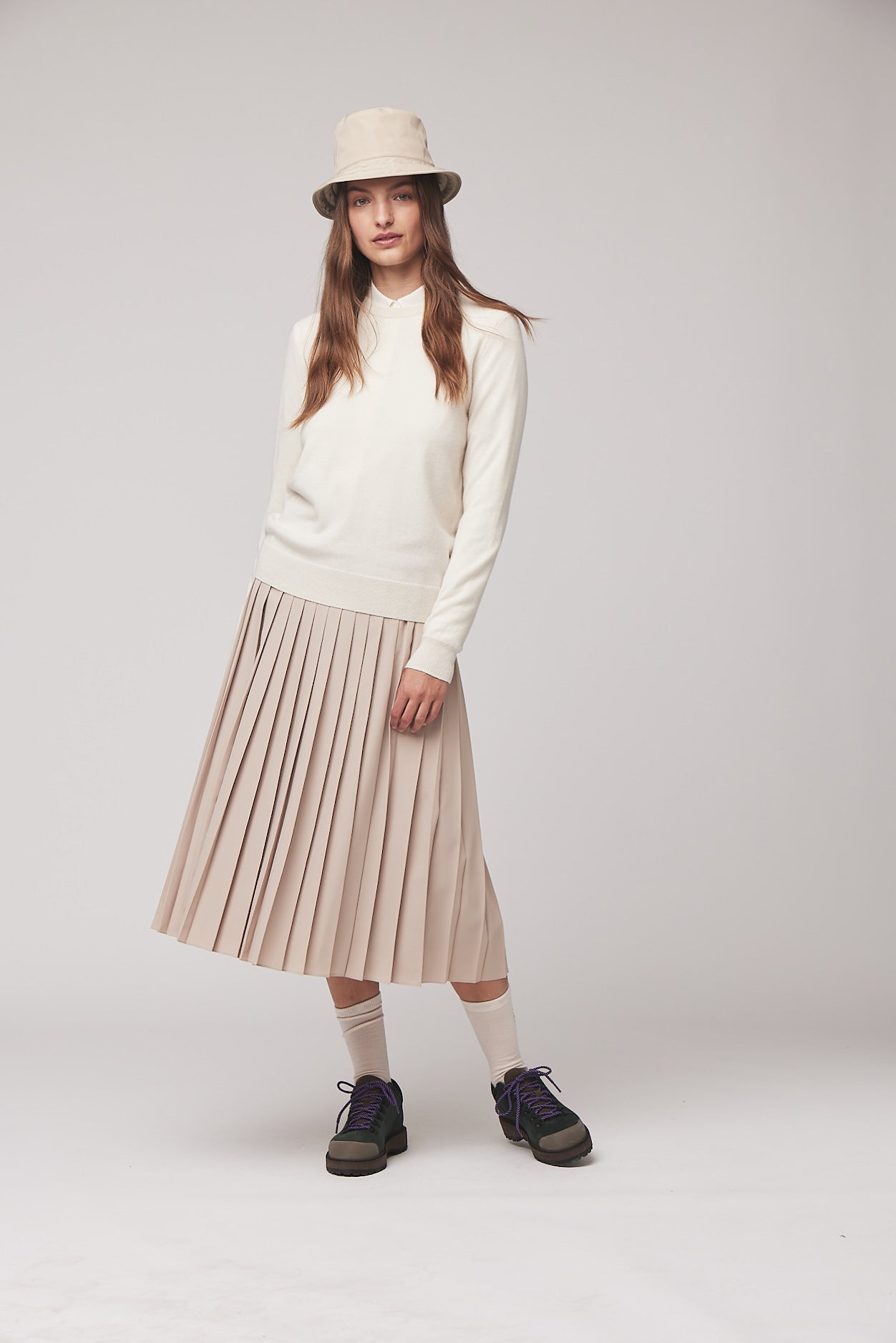 Tech Slk Pleated Midi Skirt - Image 3