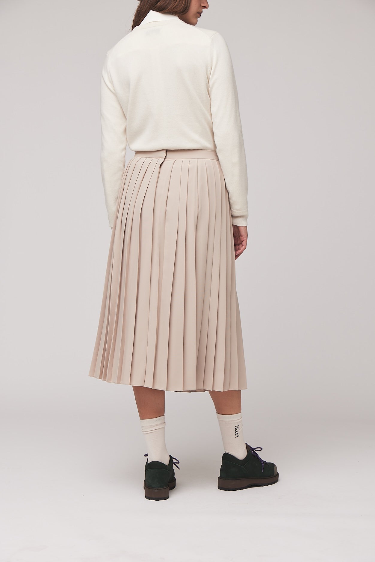 Tech Slk Pleated Midi Skirt - Image 5