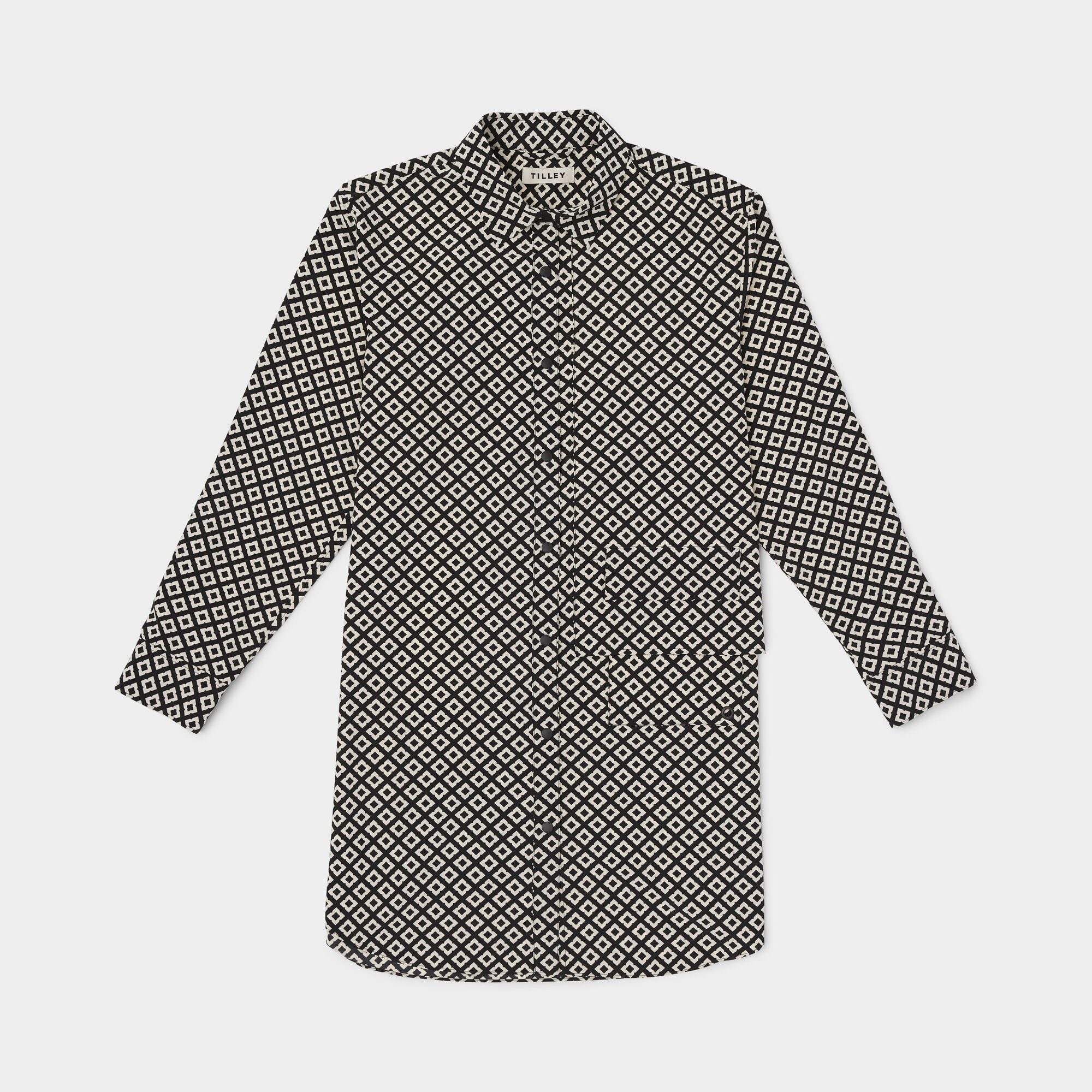 Tech Slk Shirt Dress - Image 10