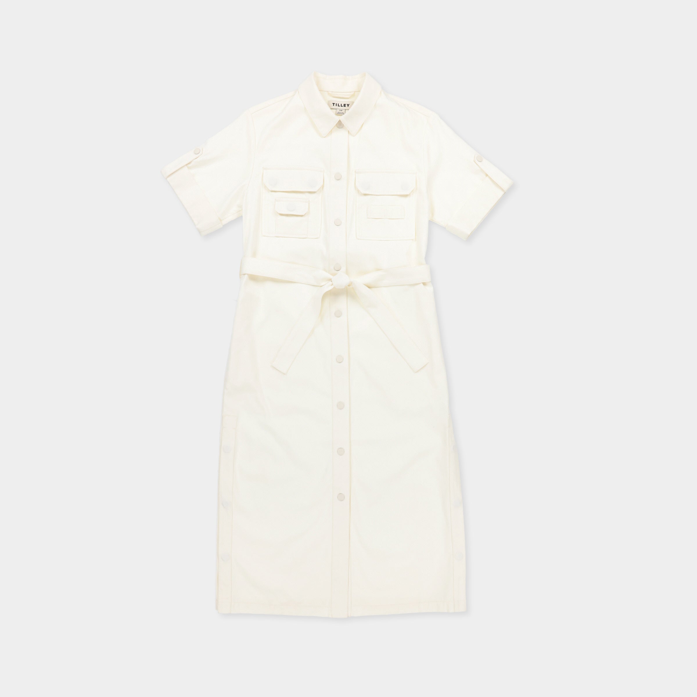 Tencel Cotton Safari Midi Dress - Image 15