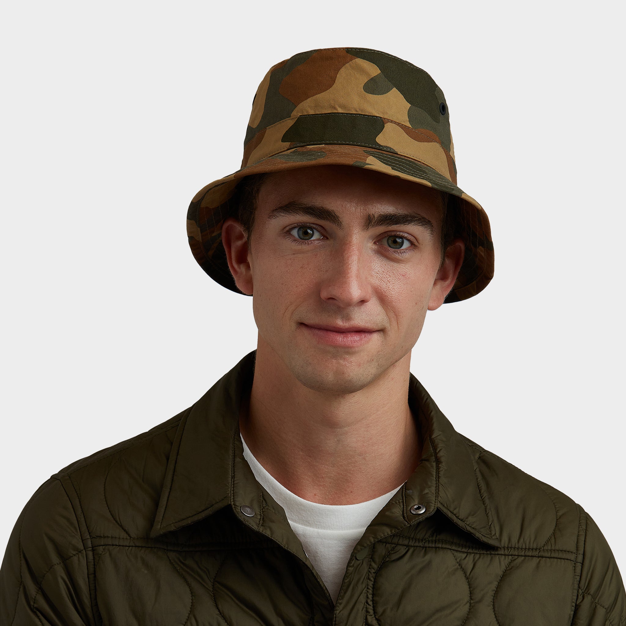 Waxed Camo Bucket Hat - Image 5