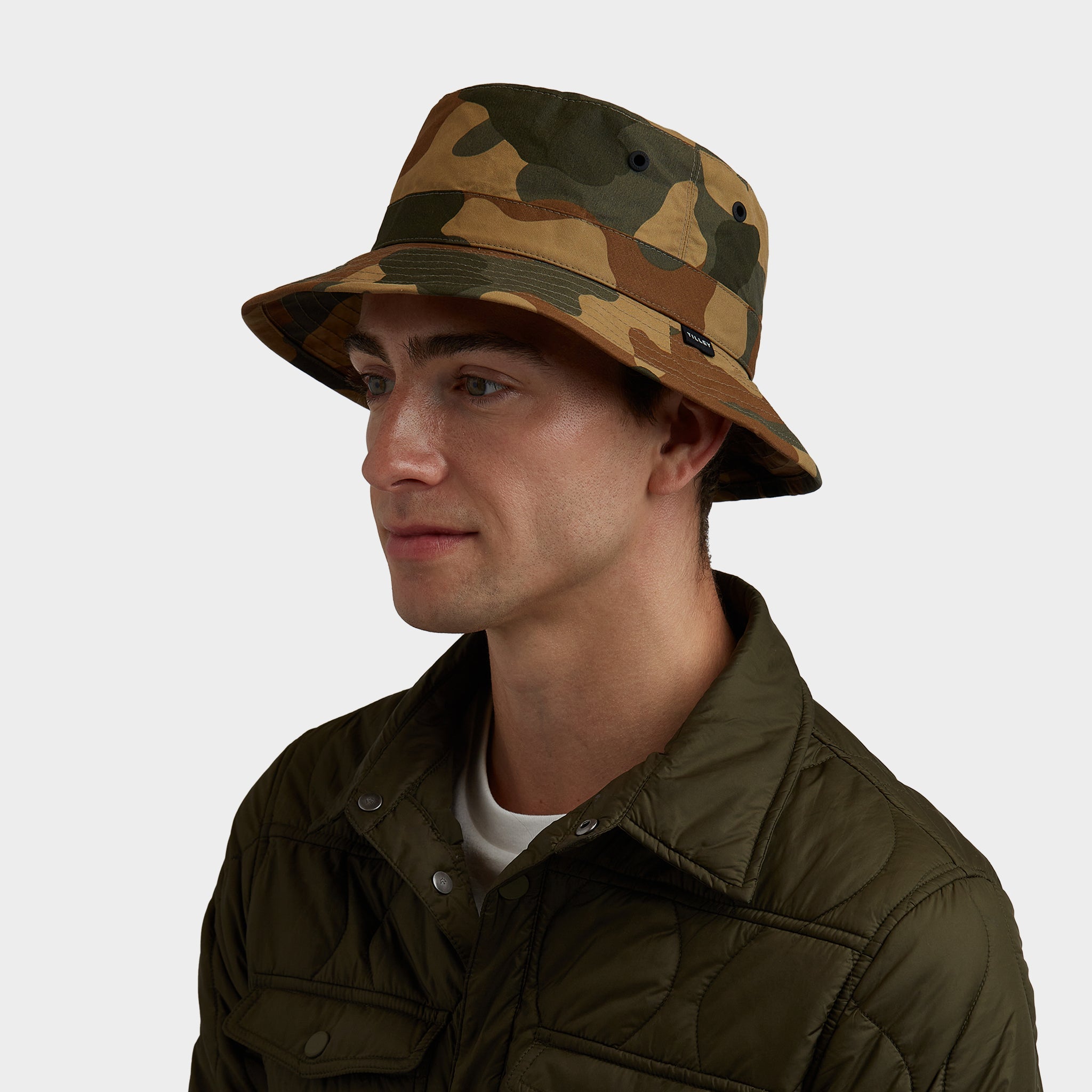 Waxed Camo Bucket Hat - Image 6
