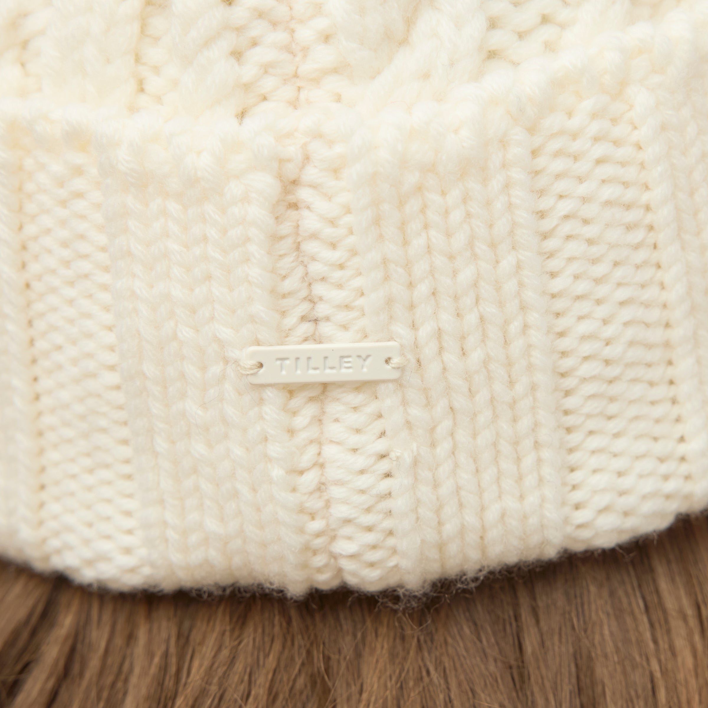 Pom Pom Cable Beanie - Image 4