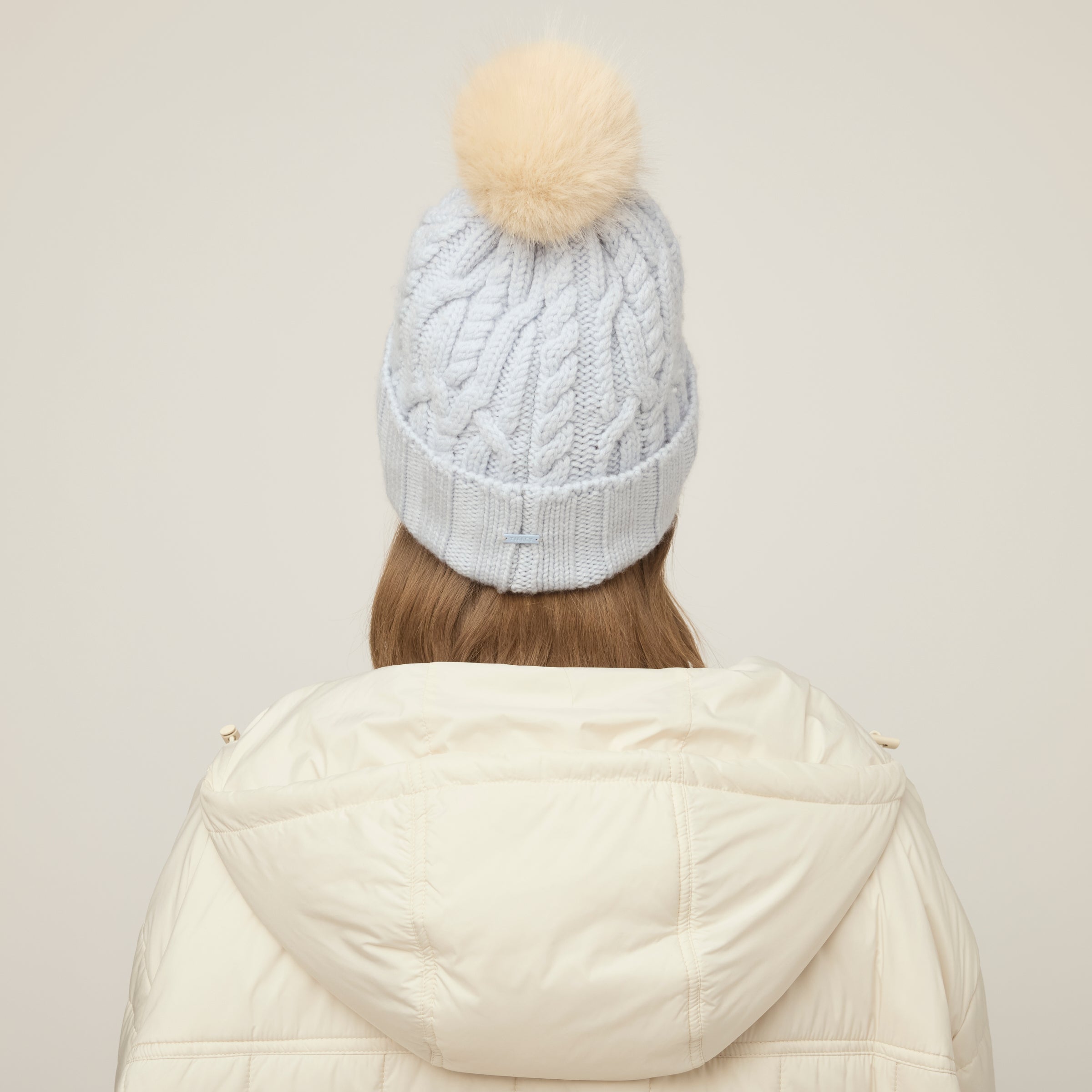 Pom Pom Cable Beanie - Image 12