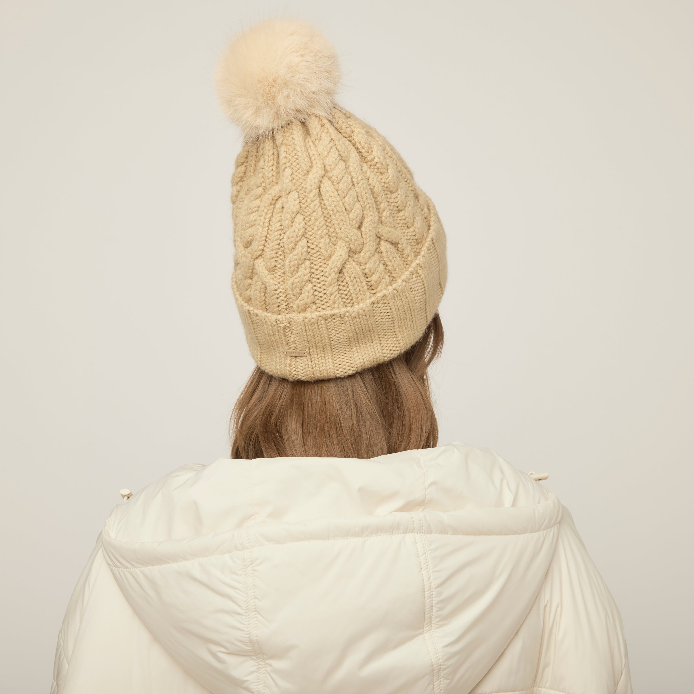 Pom Pom Cable Beanie - Image 20