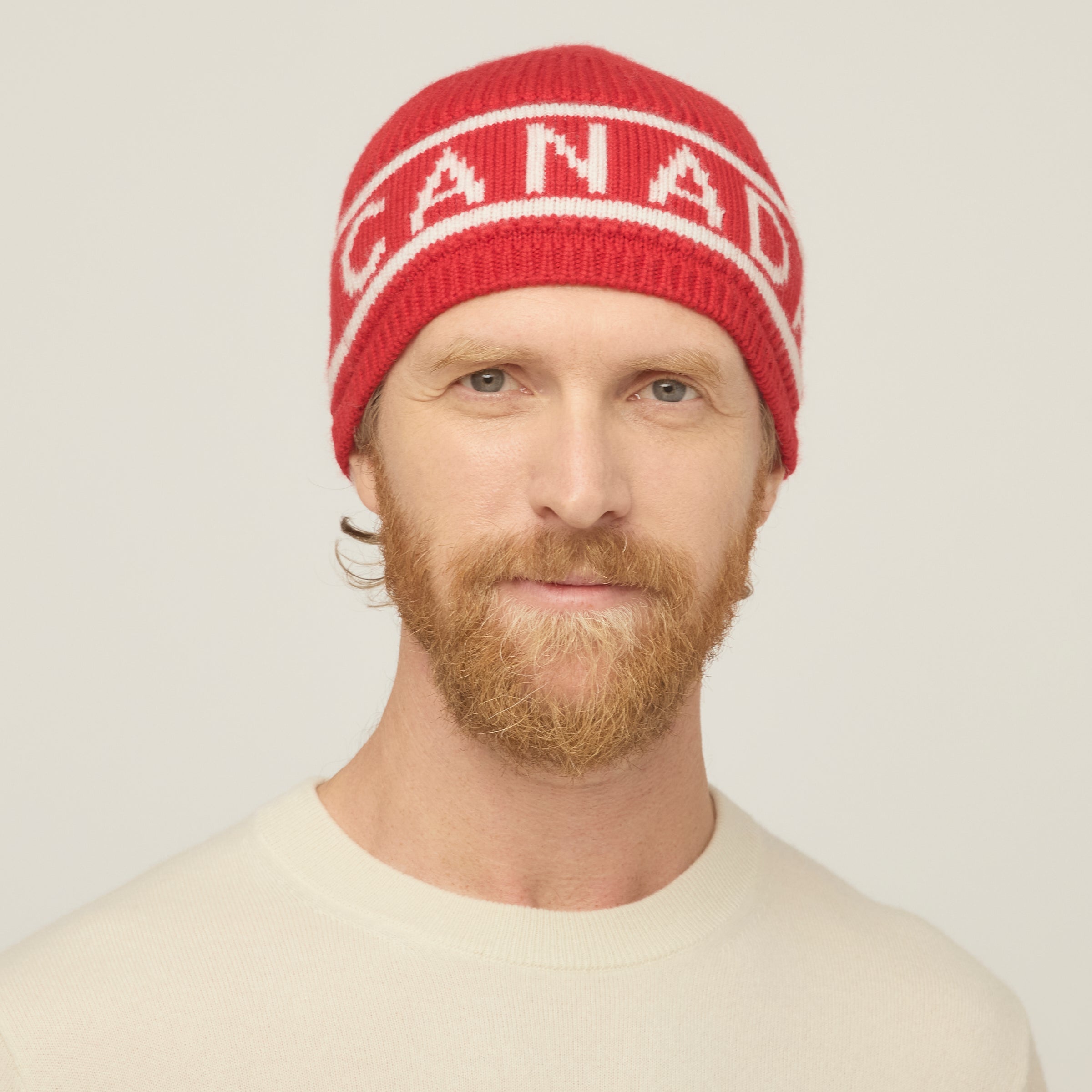 Canada Stripe Logo Jacquard Beanie