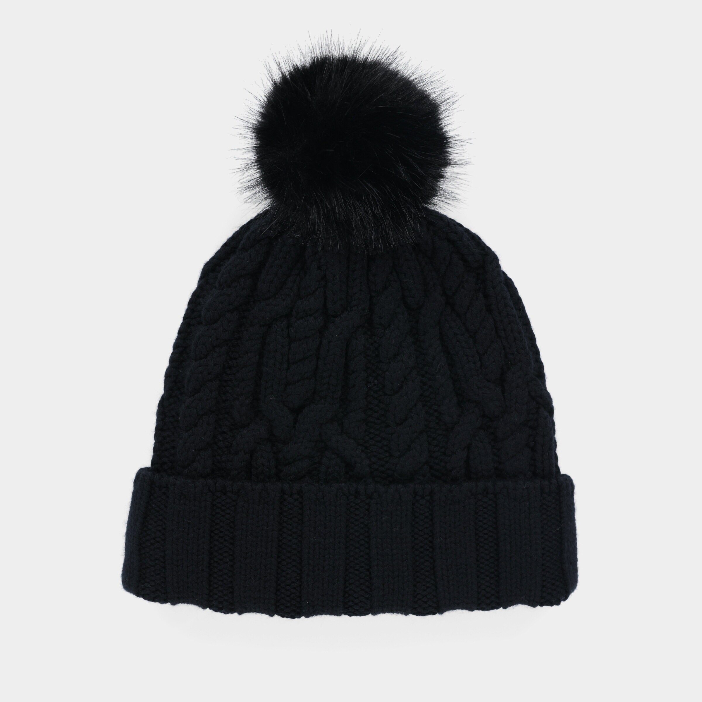 Pom Pom Cable Beanie - Image 32