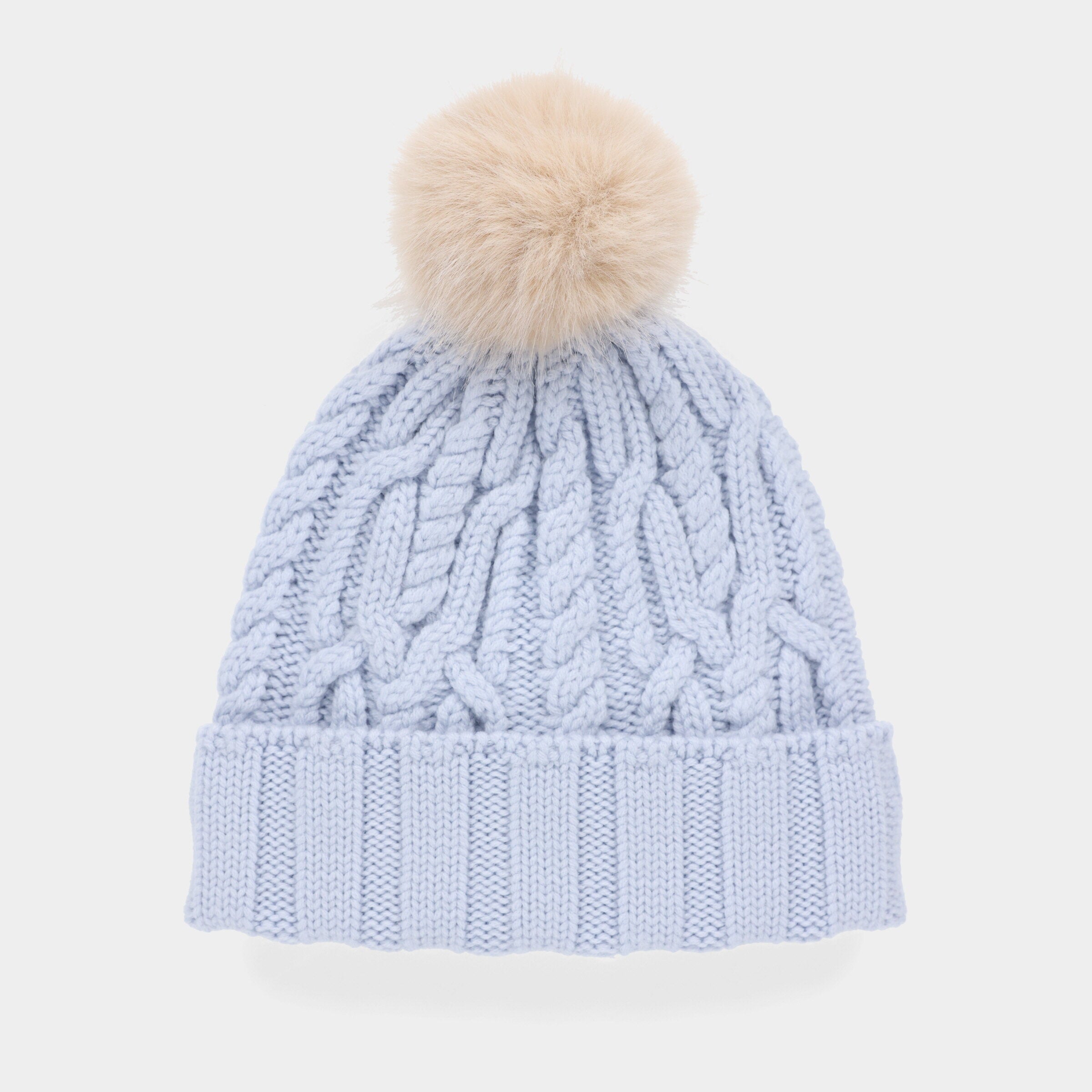 Pom Pom Cable Beanie - Image 13