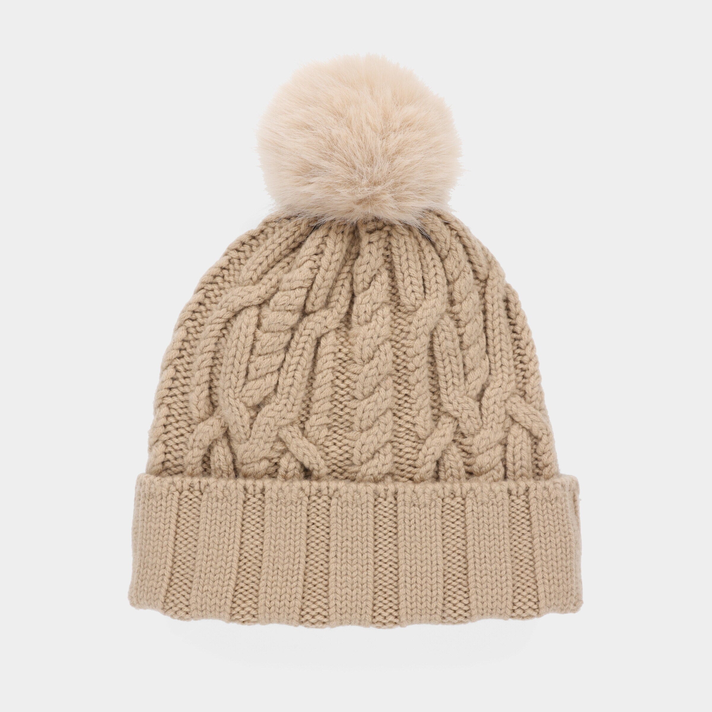 Pom Pom Cable Beanie - Image 23