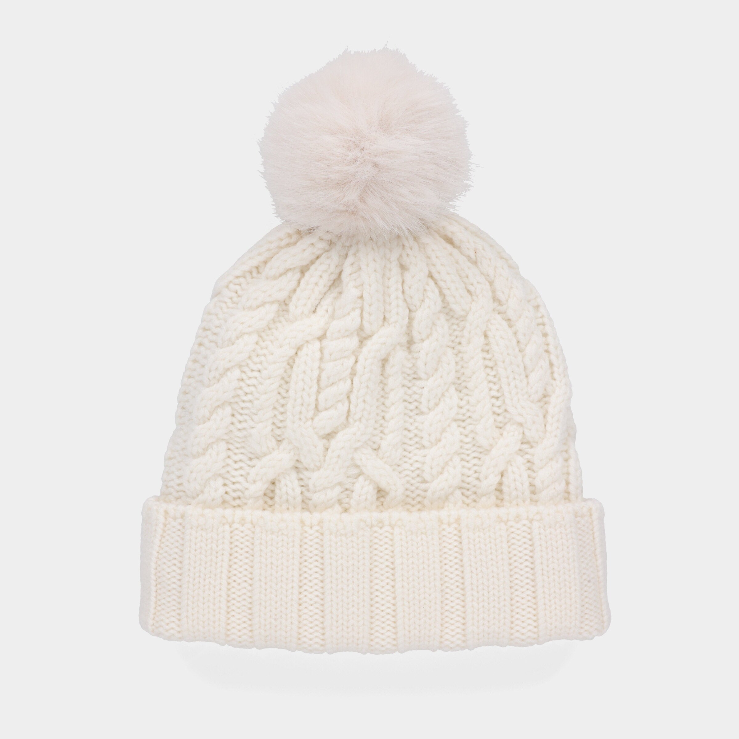 Pom Pom Cable Beanie - Image 5