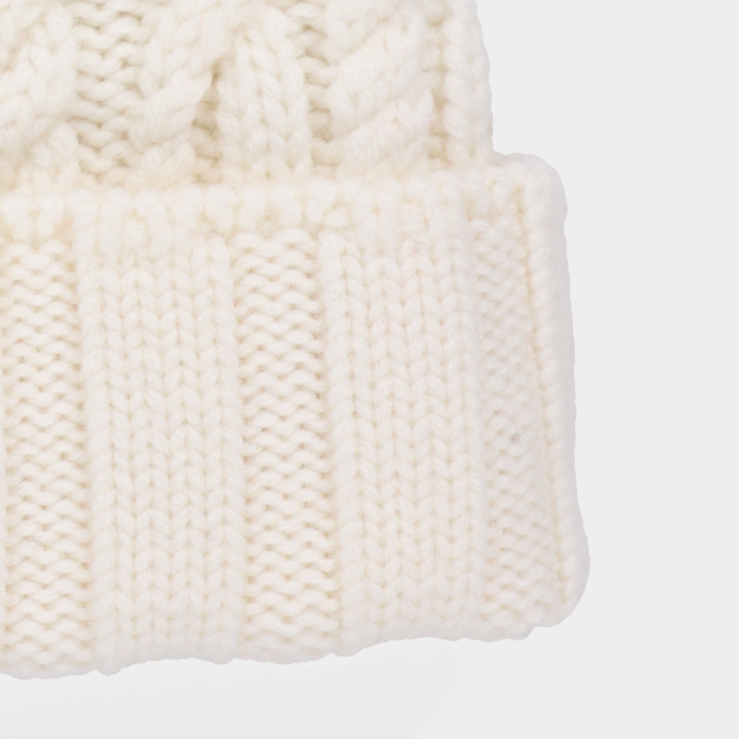 Pom Pom Cable Beanie - Image 7