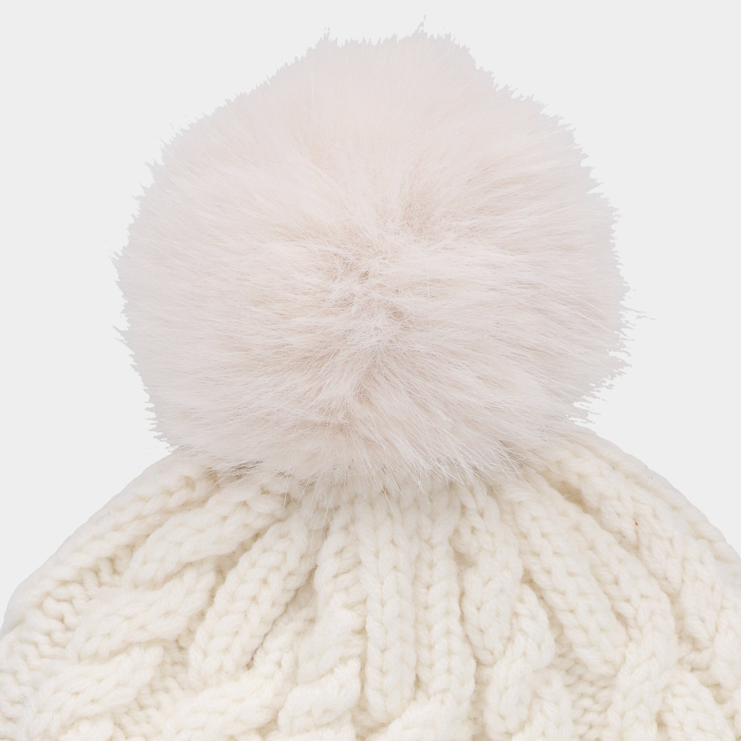Pom Pom Cable Beanie - Image 8
