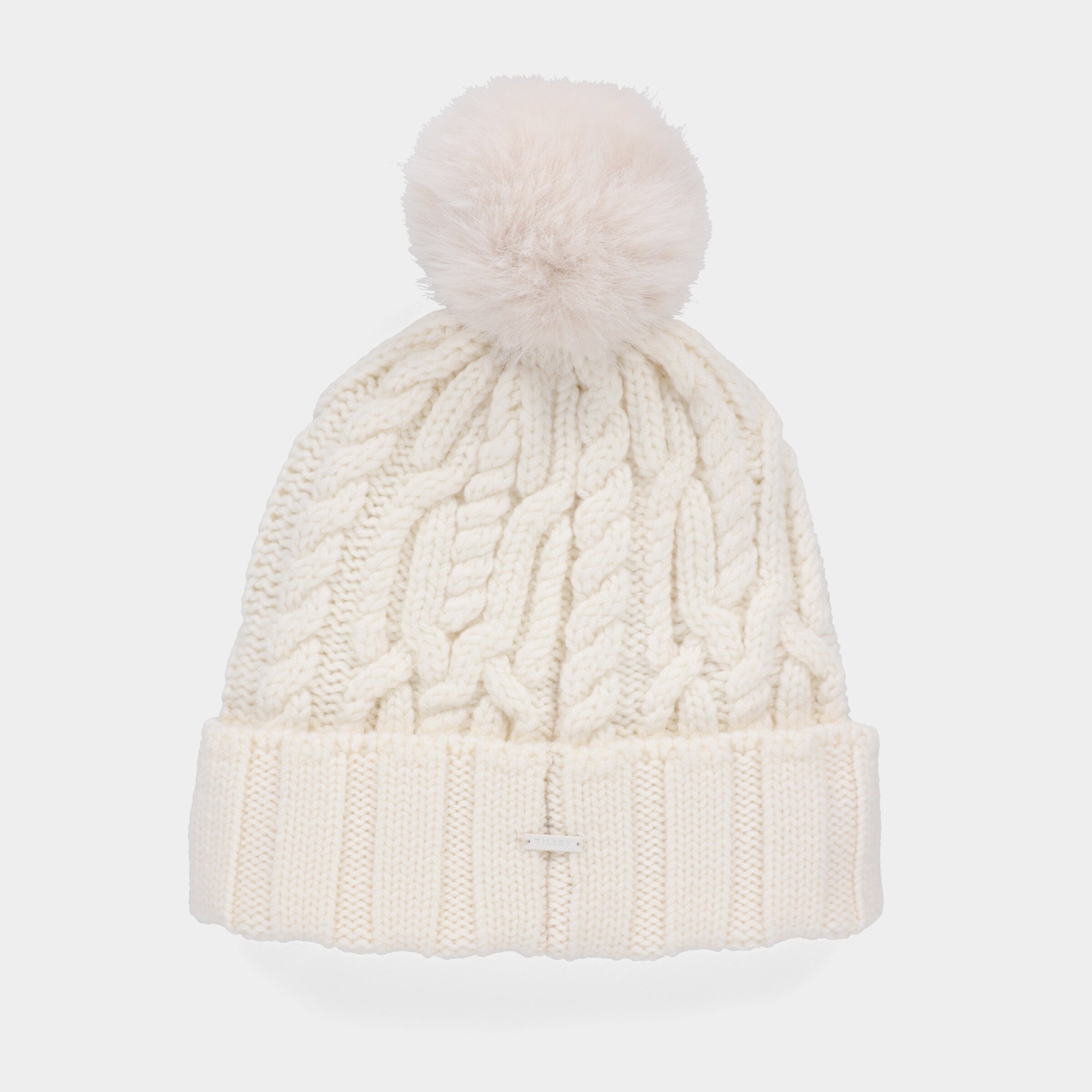 Pom Pom Cable Beanie - Image 9