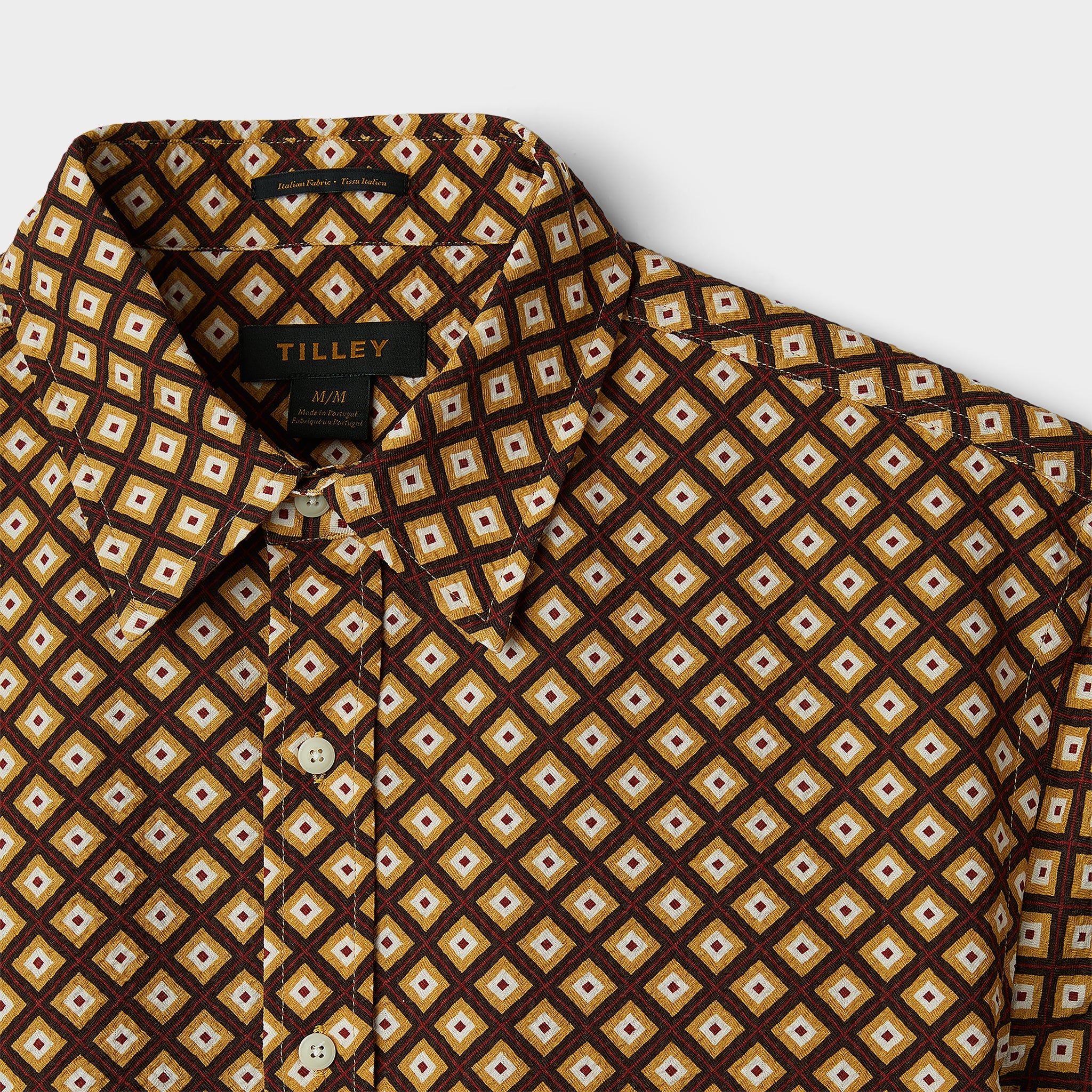 Short Sleeve Brown Geo Print - Image 3