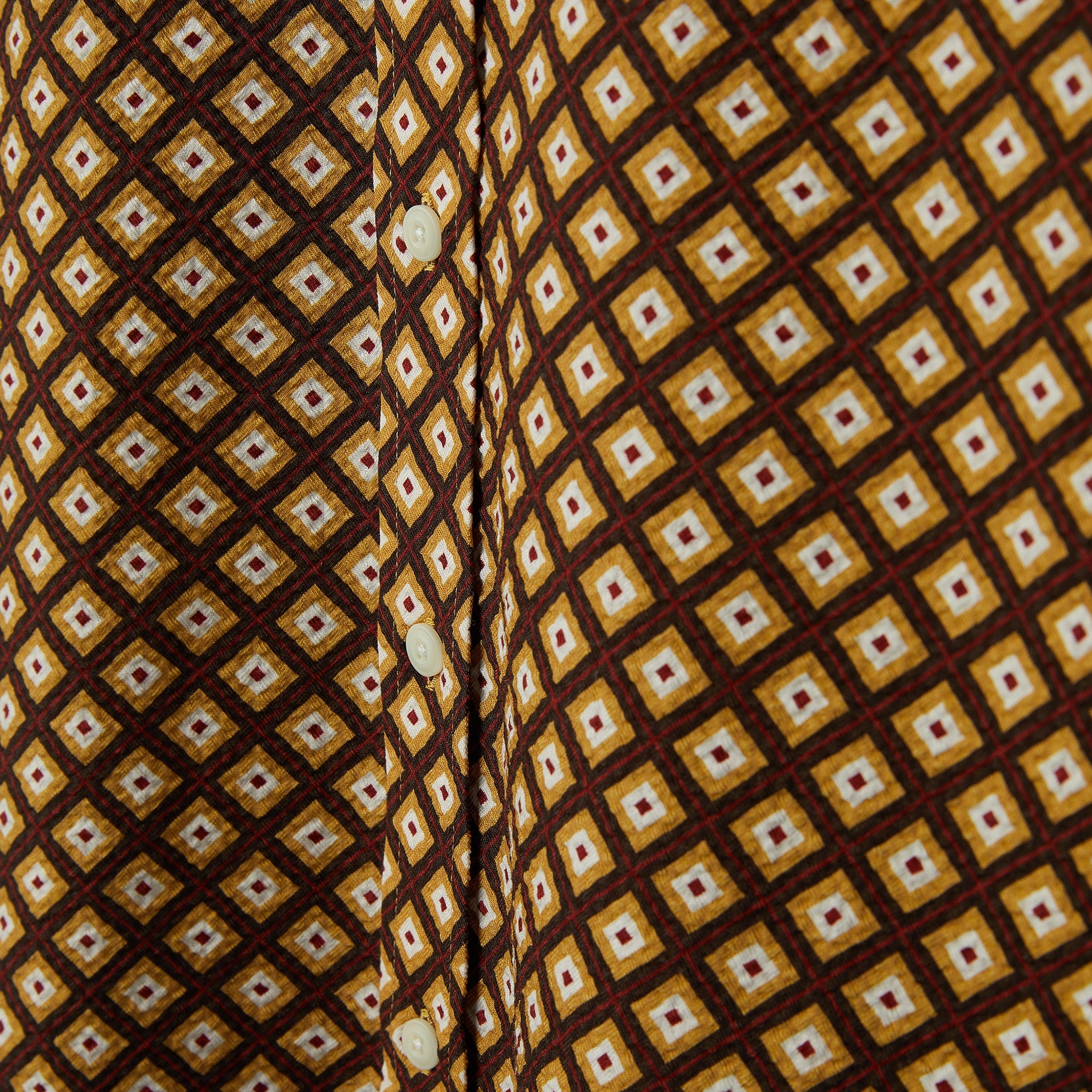 Short Sleeve Brown Geo Print - Image 4