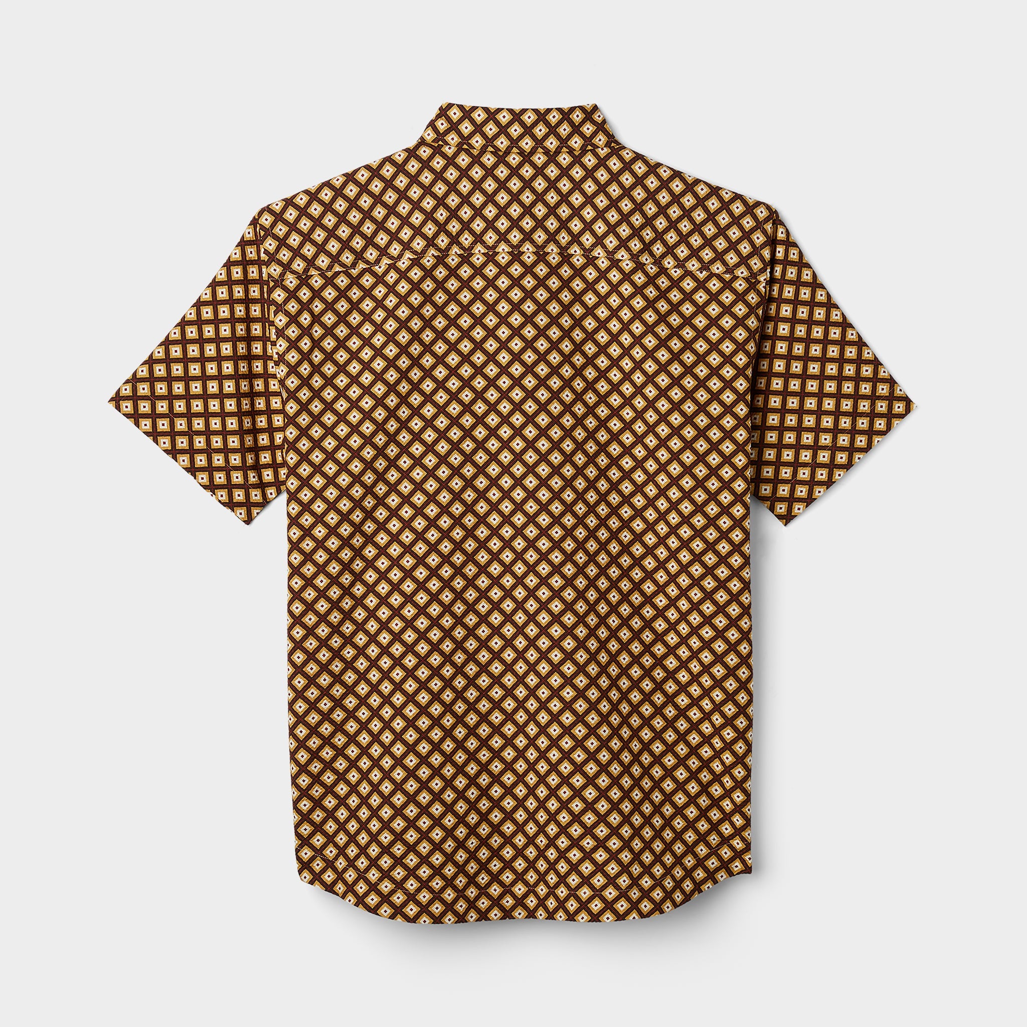 Short Sleeve Brown Geo Print - Image 5