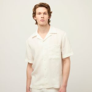 Short Sleeve Linen Camp Shirt