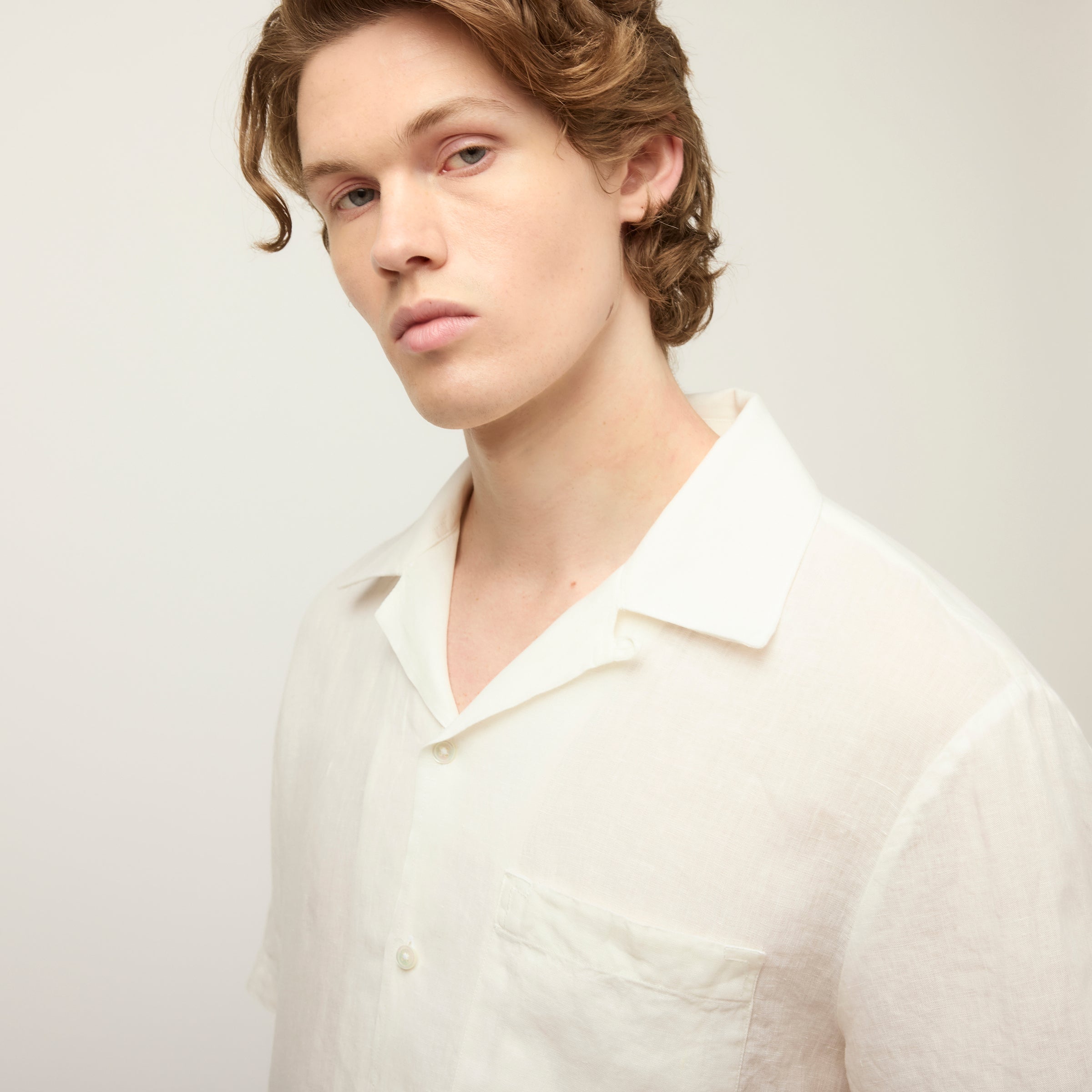 Short Sleeve Linen Camp Shirt - Image 4