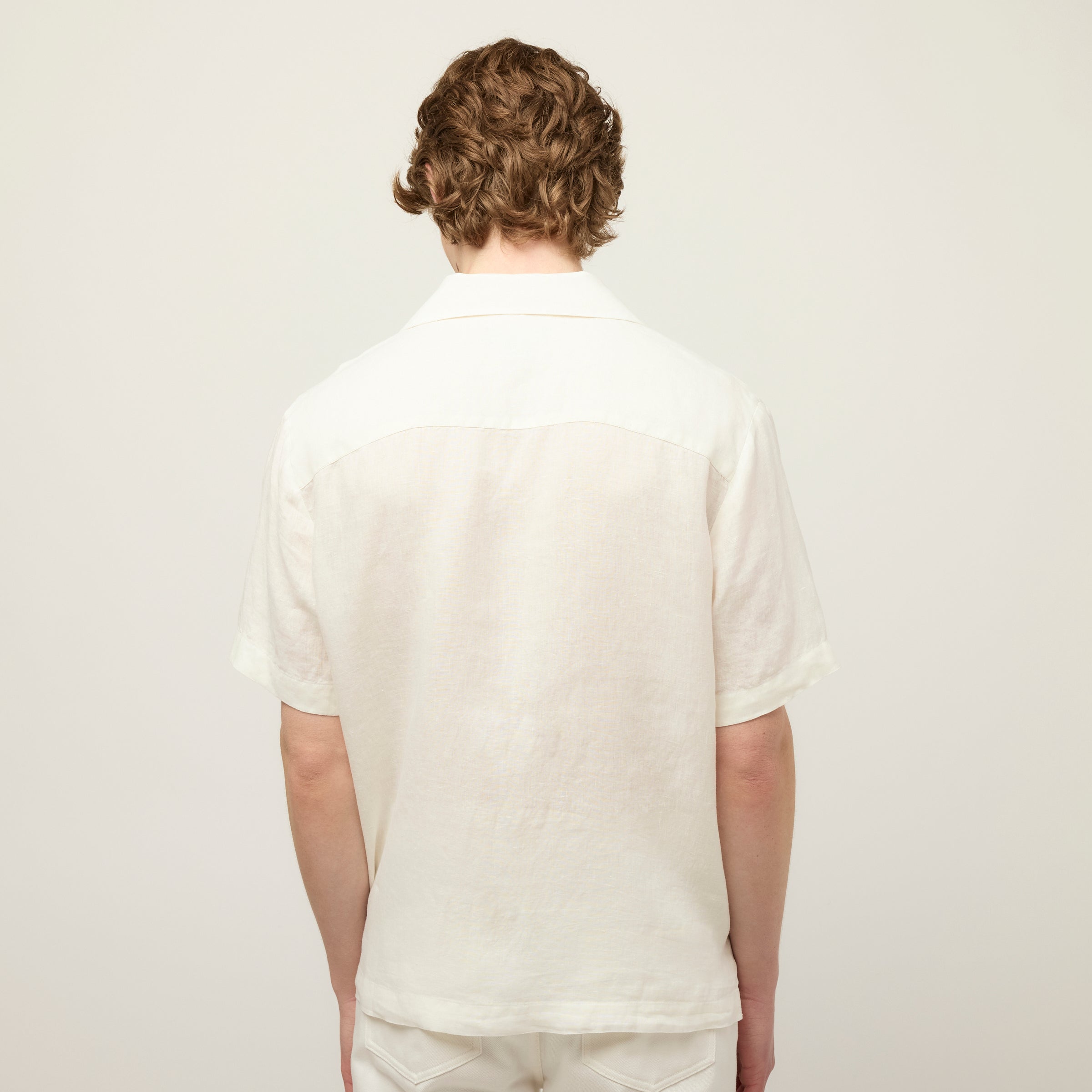 Short Sleeve Linen Camp Shirt - Image 3
