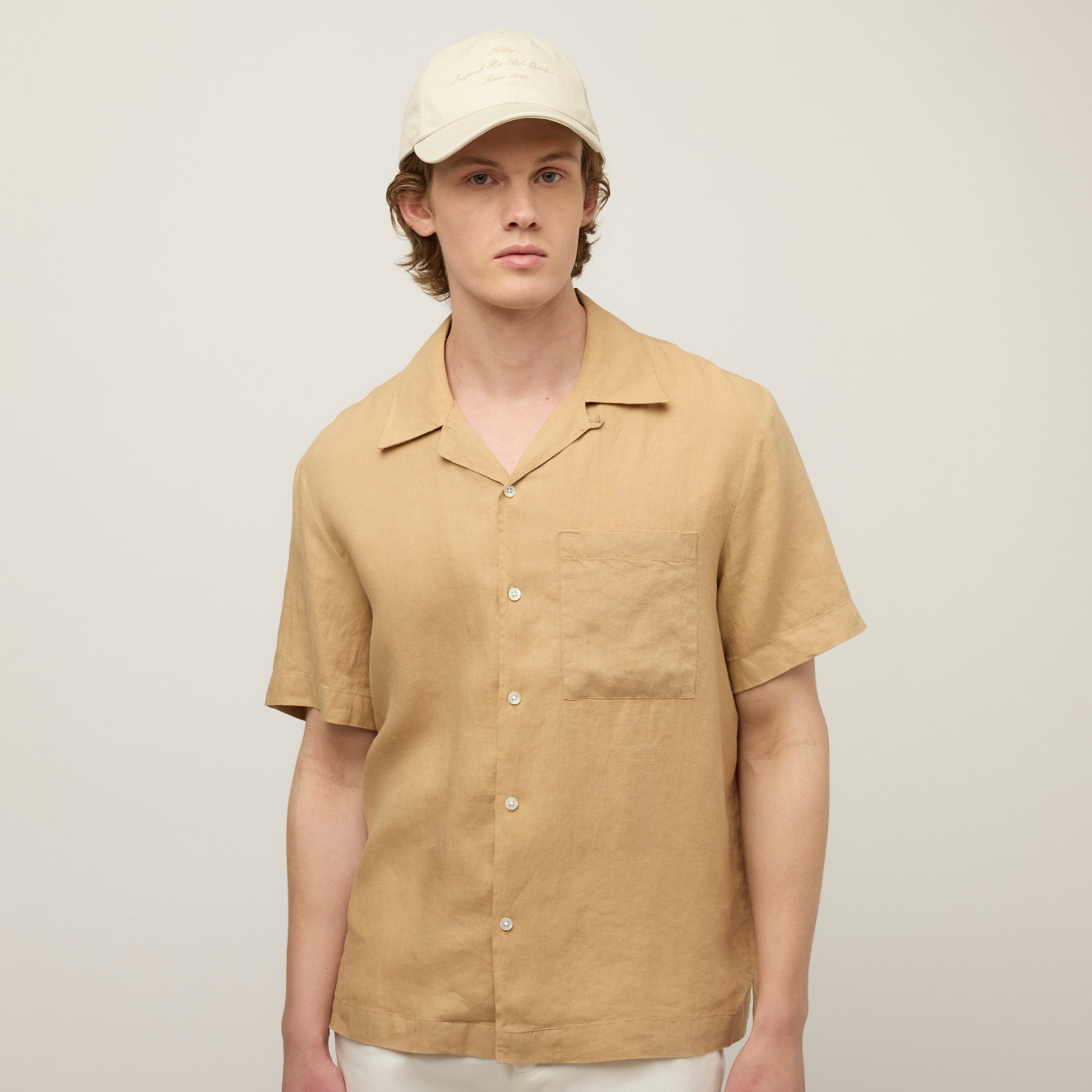 Short Sleeve Linen Camp Shirt - Image 35