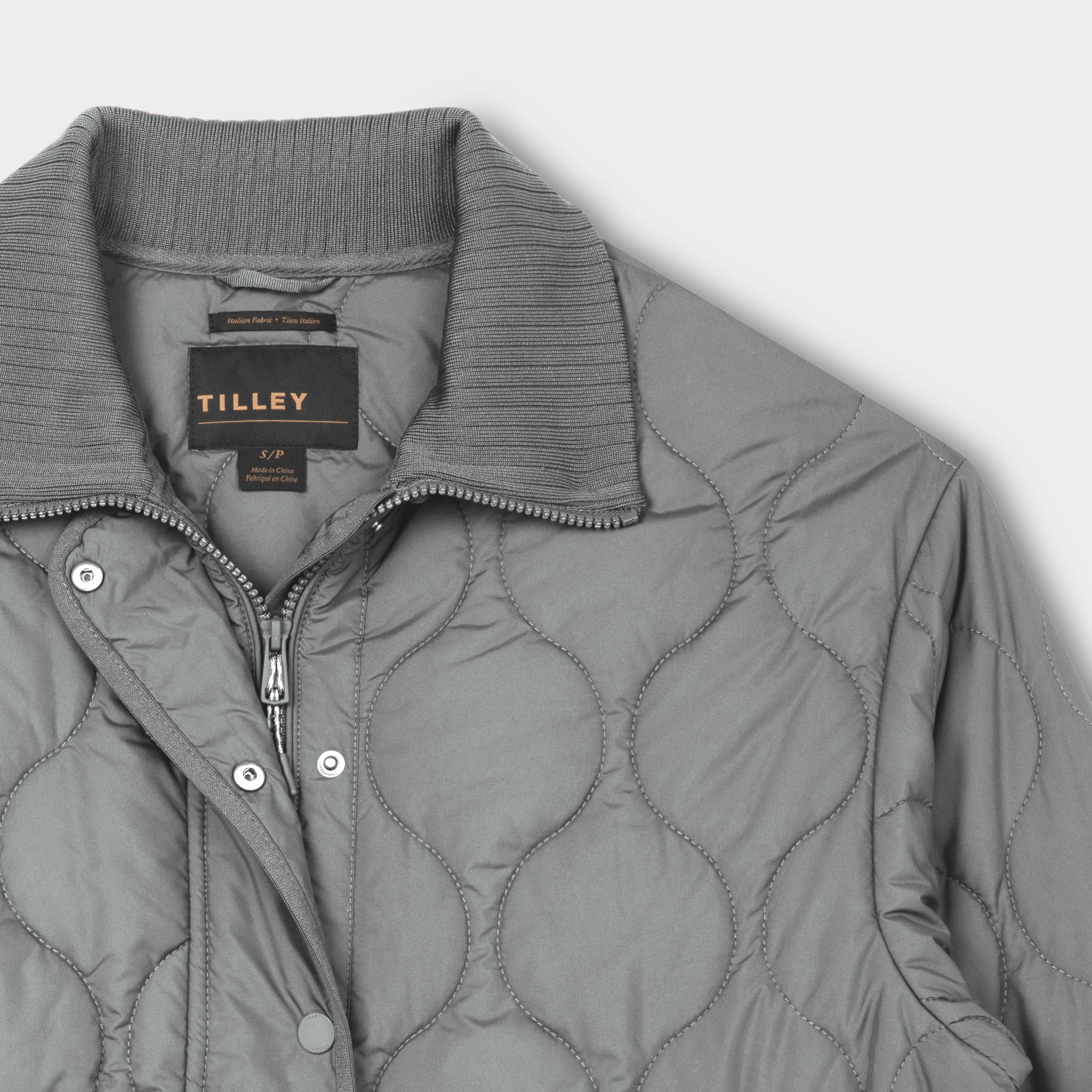 Rib Collar Quilted Coat - Image 12