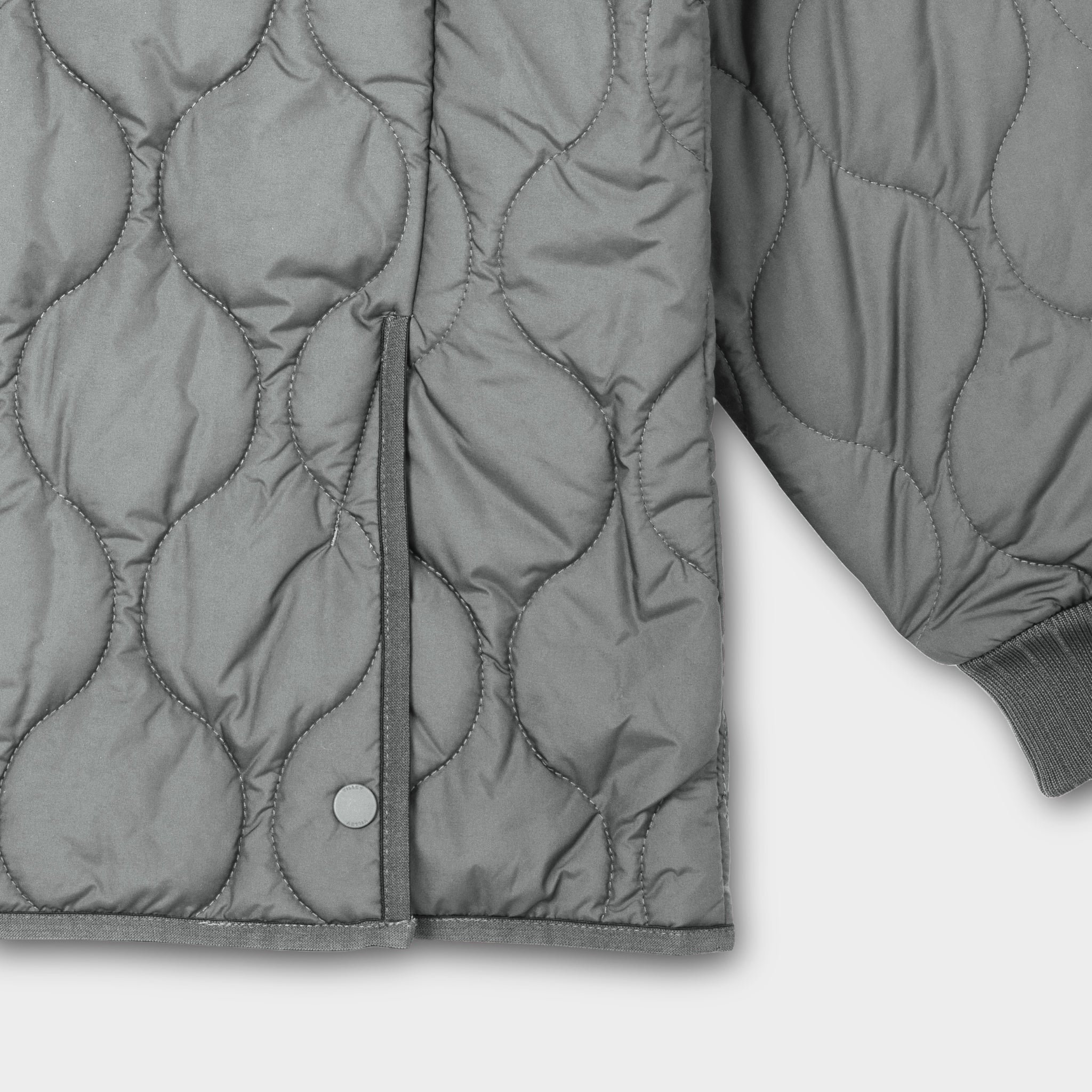 Rib Collar Quilted Coat - Image 14