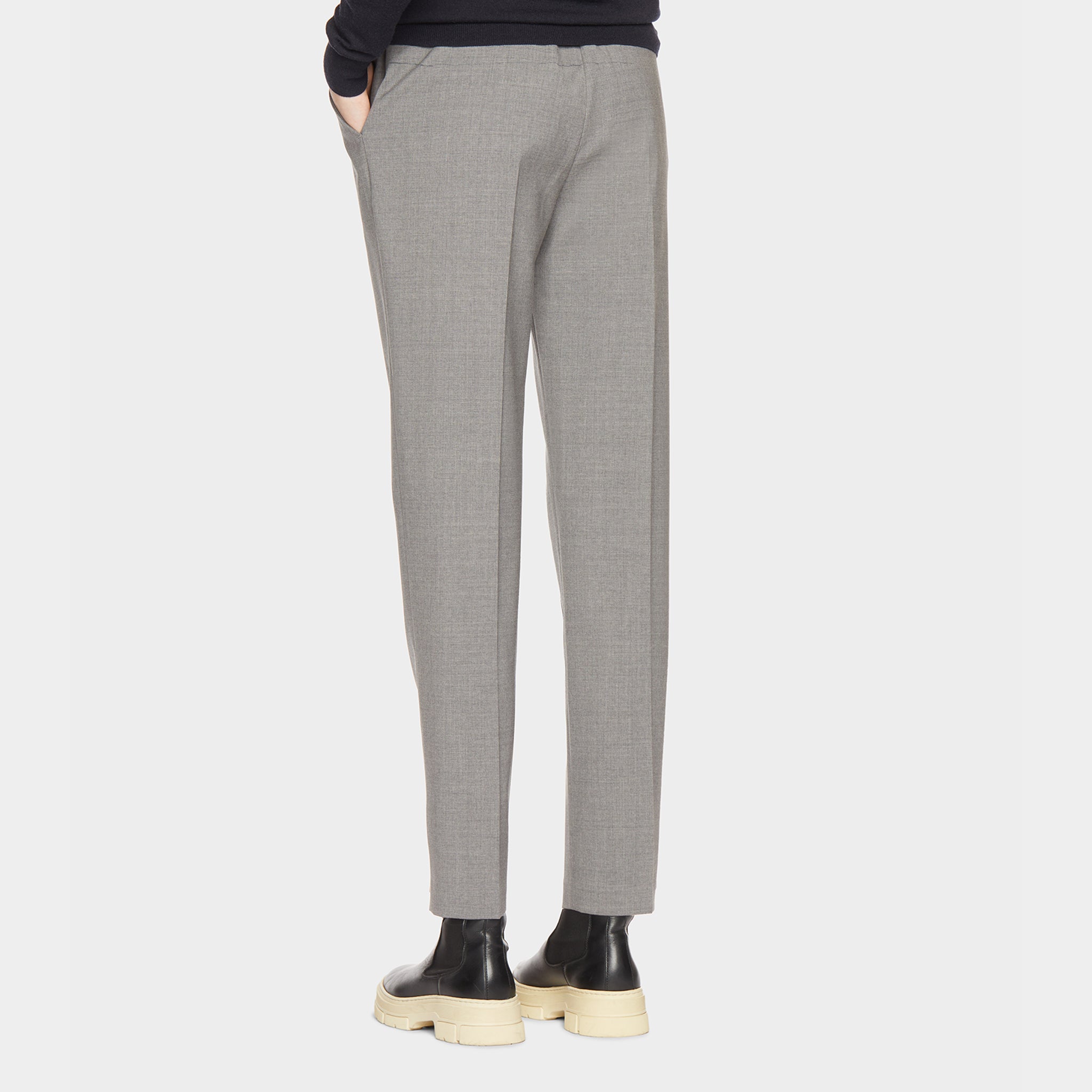 Straight Leg Wool Tech Trouser - Image 4