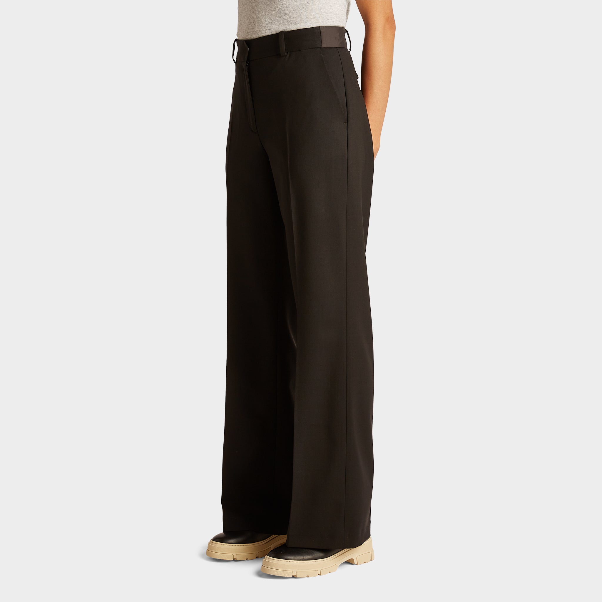 Wide Leg Wool Tech Trouser - Image 10