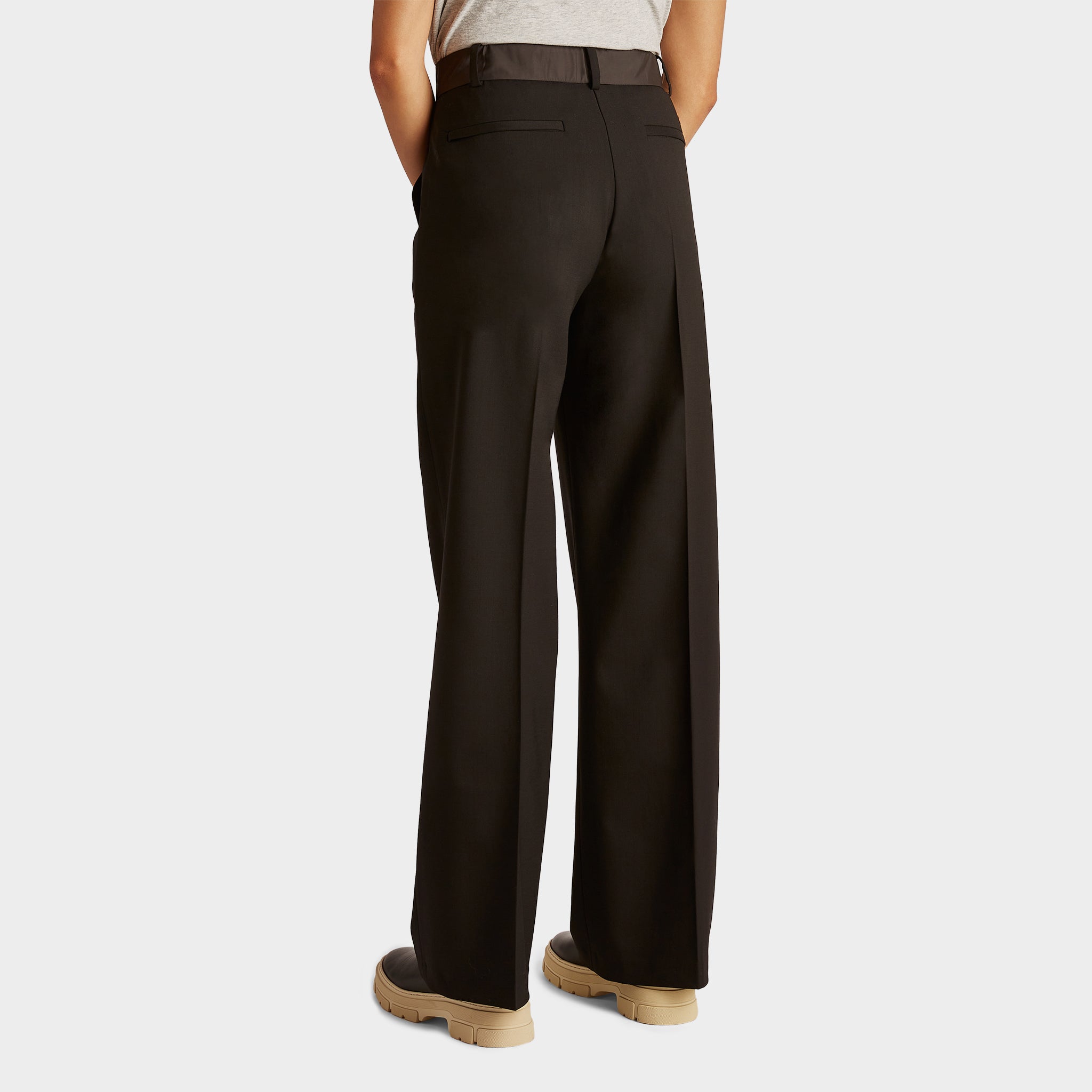 Wide Leg Wool Tech Trouser - Image 11