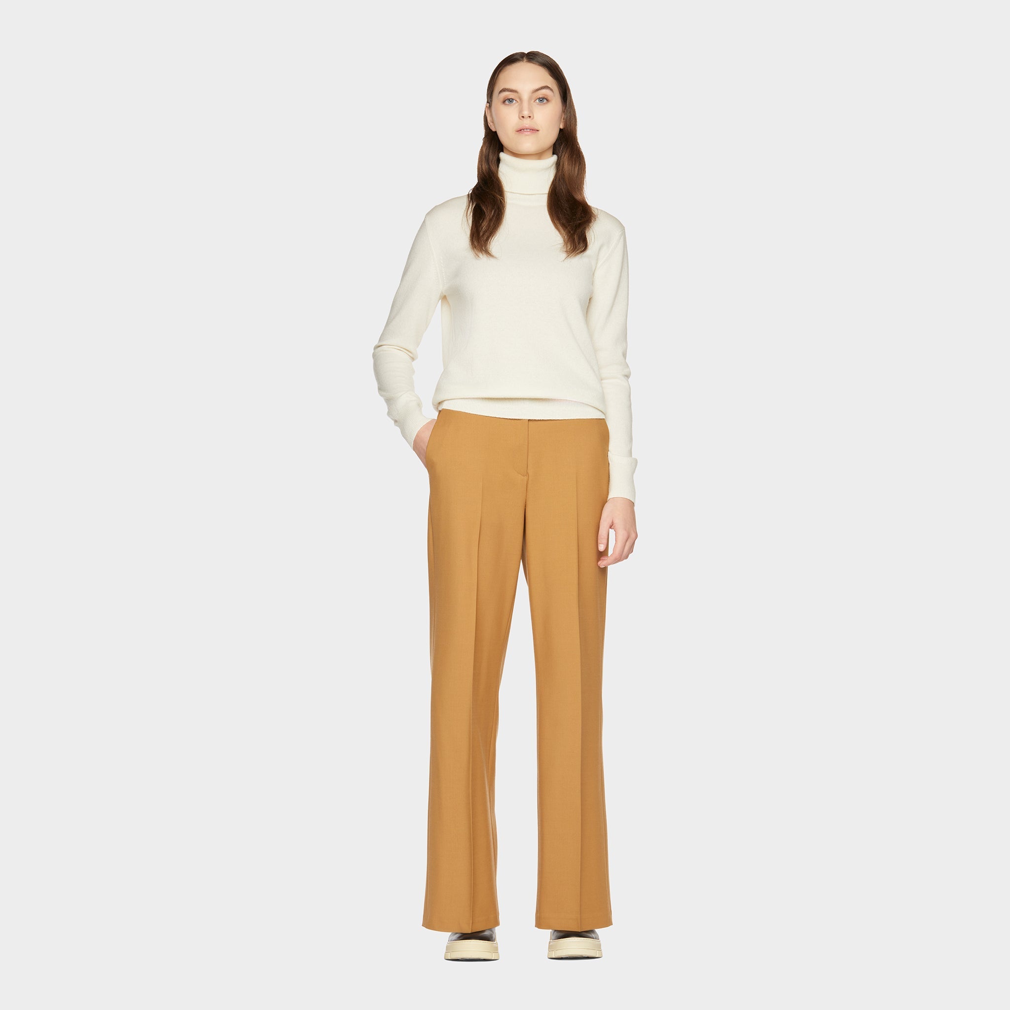 Wide Leg Wool Tech Trouser - Image 5