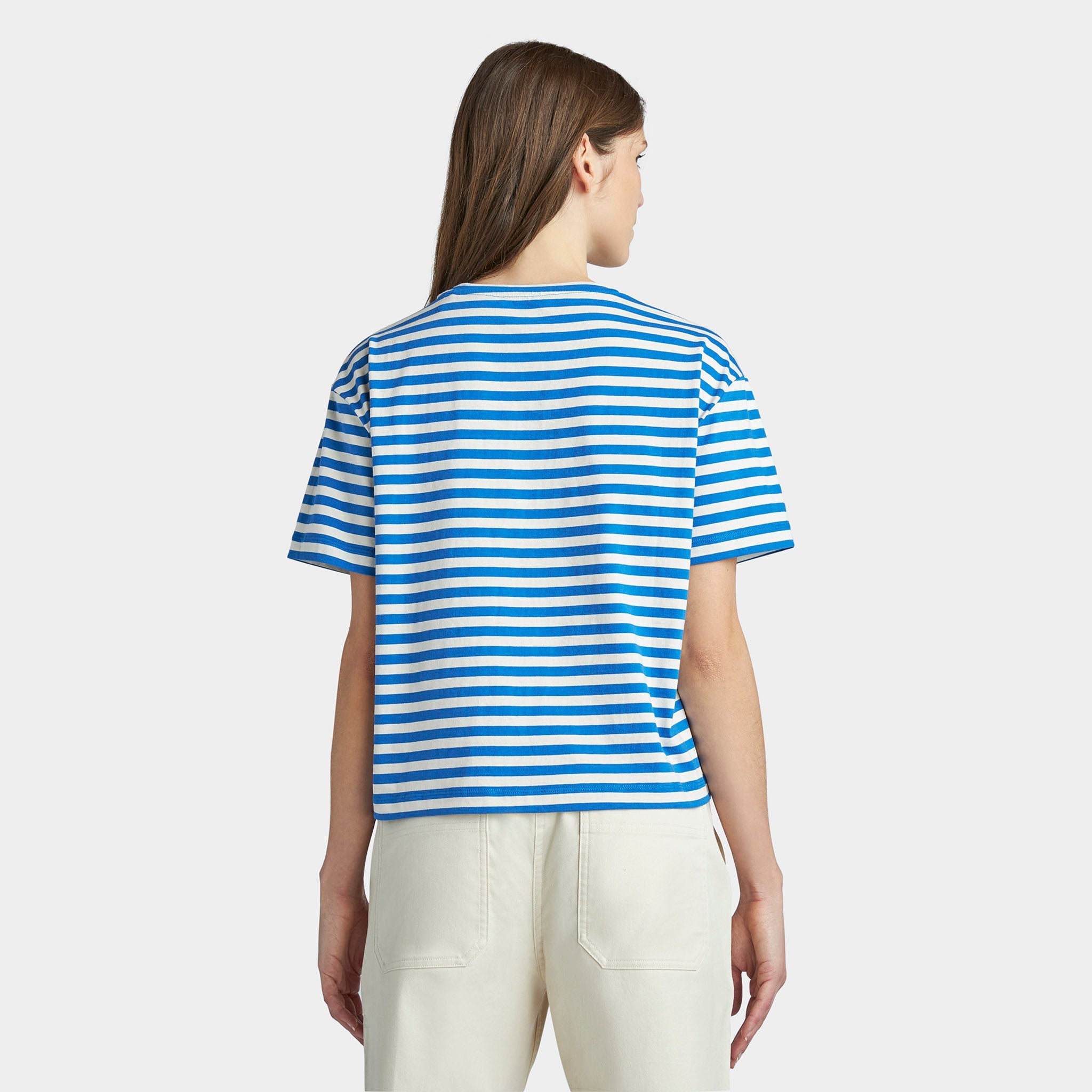 Marine Stripe Boxy Tee - Image 6