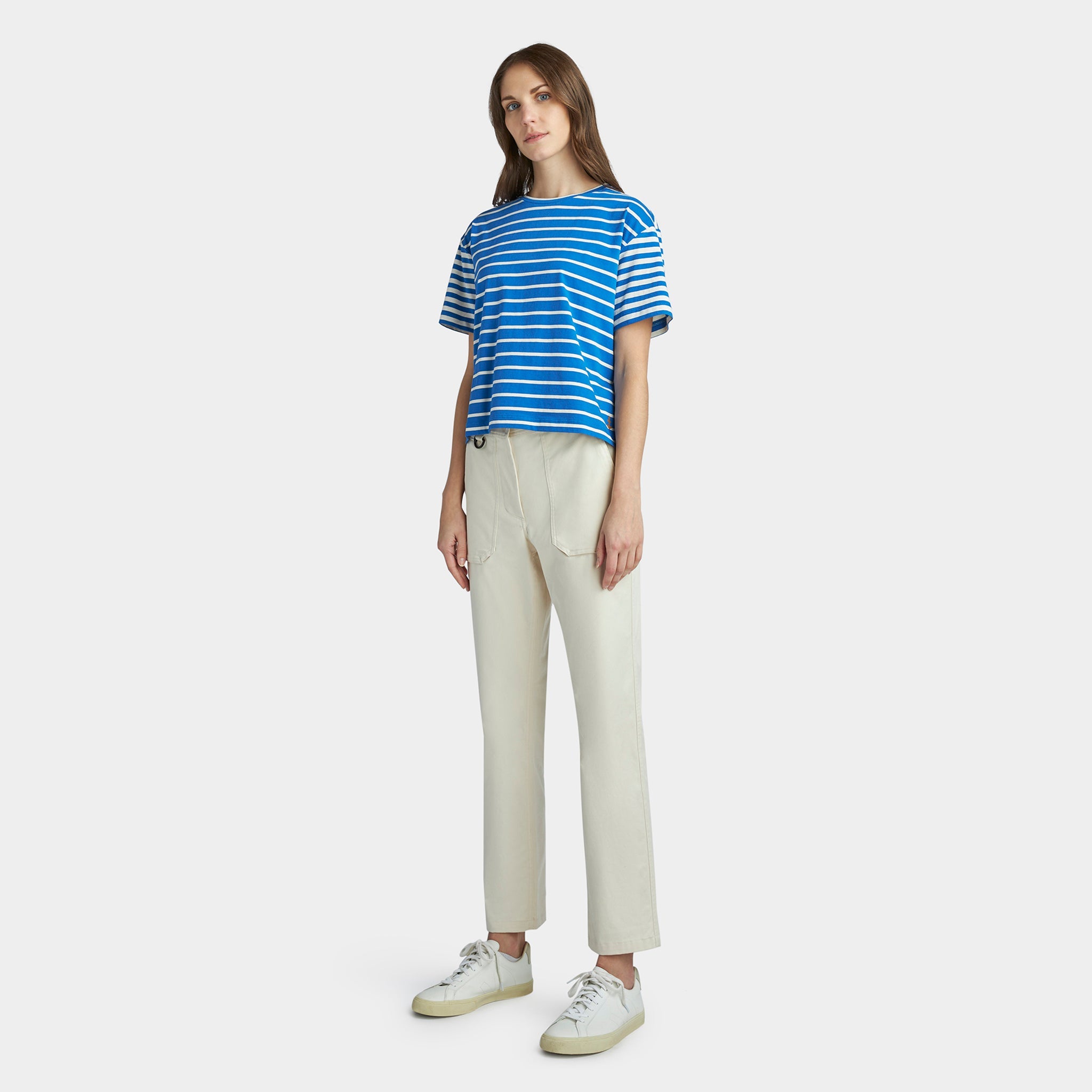 Marine Stripe Boxy Tee - Image 7