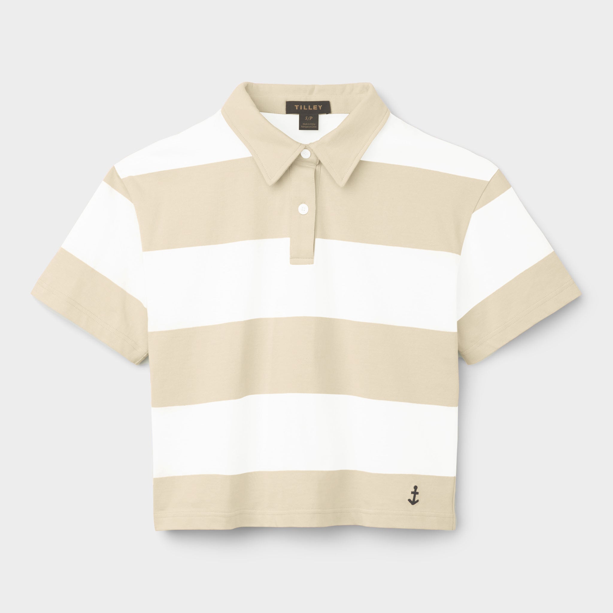Stripe Marine Cropped Polo - Image 15