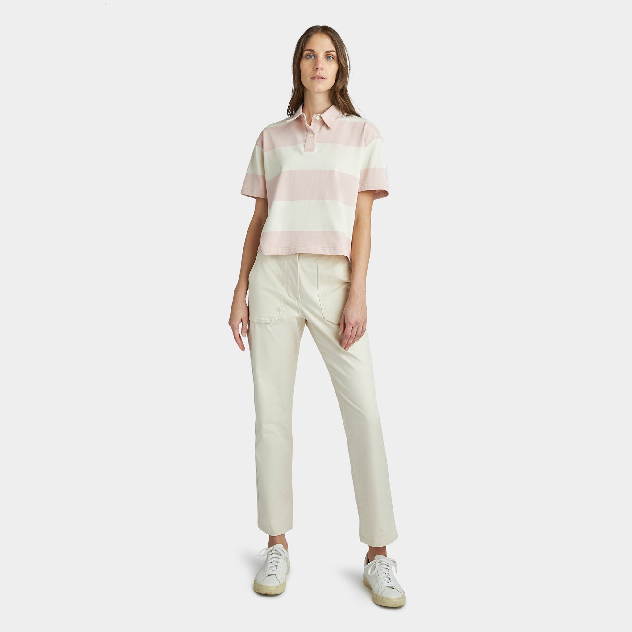 Stripe Marine Cropped Polo - Image 5