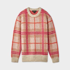 Plaid Mohair Sweater