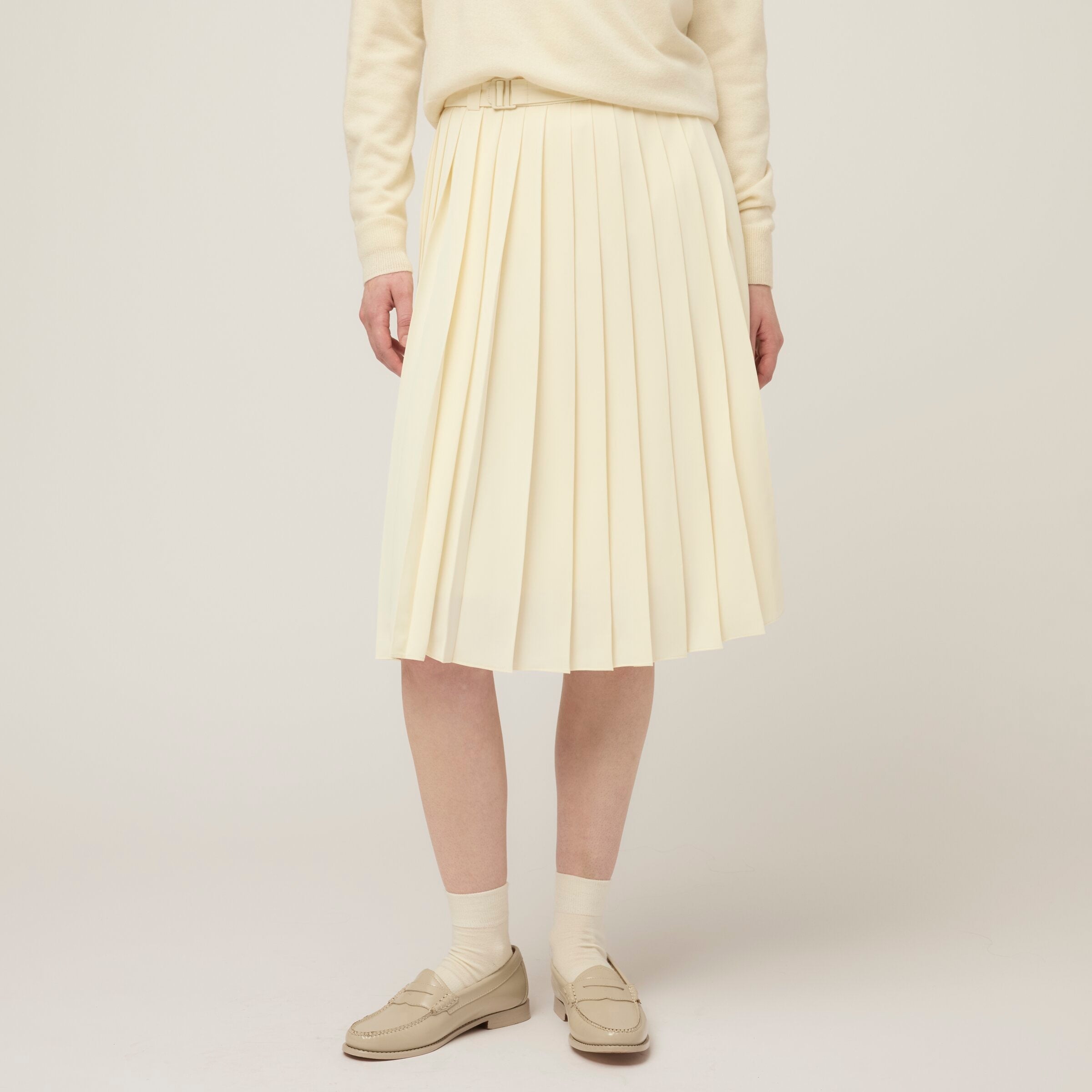 Tech Slk Pleated Skirt