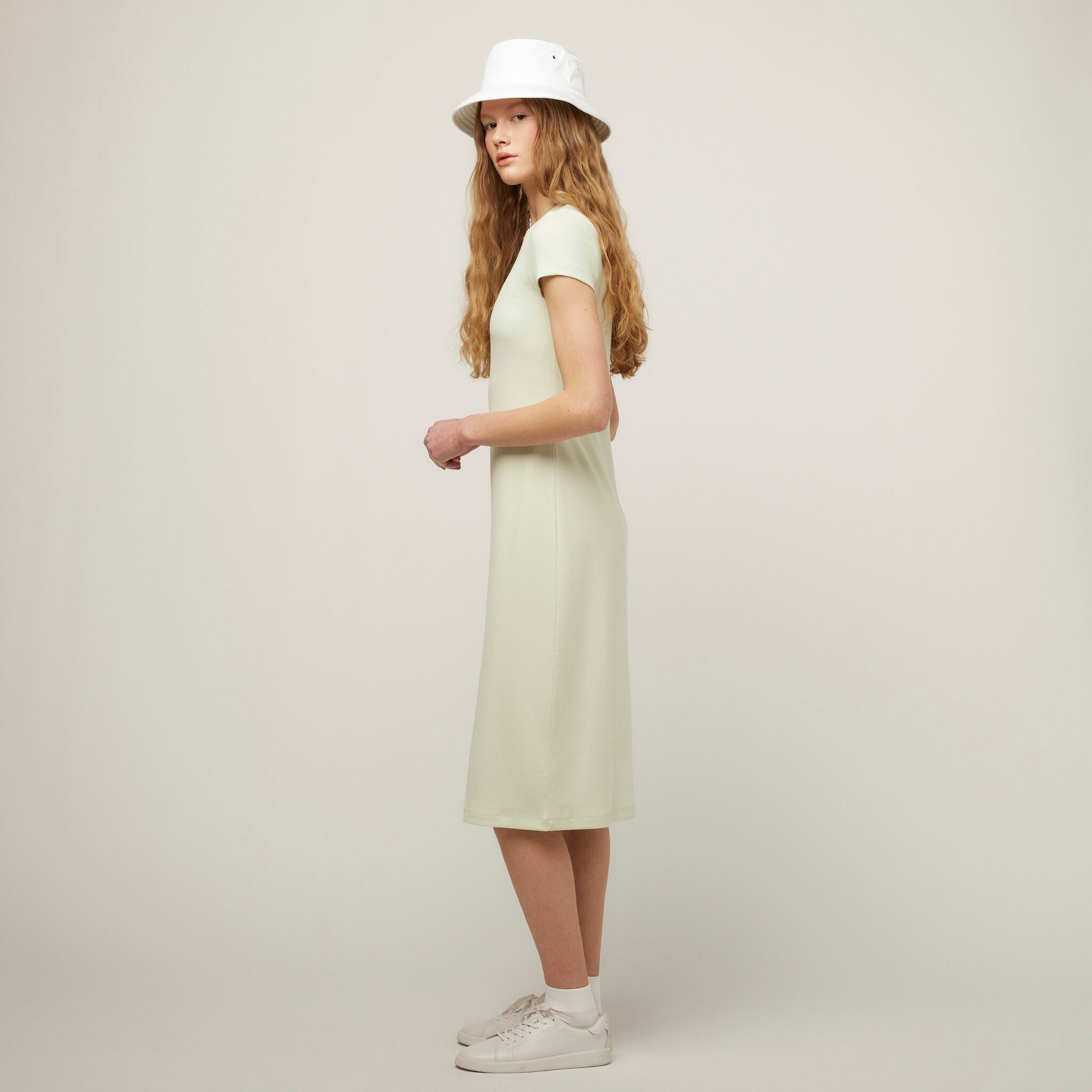 Short Sleeve Rib Tee Dress - Image 8