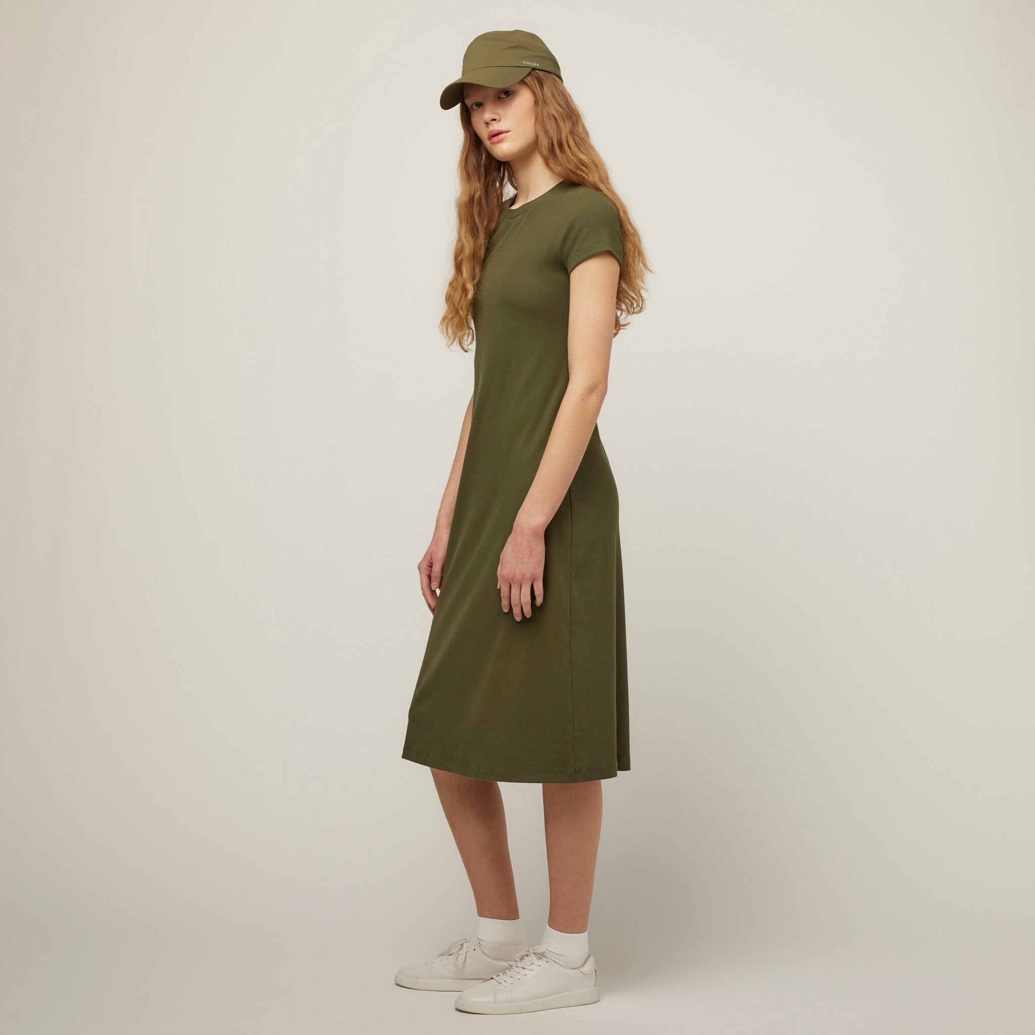 Short Sleeve Rib Tee Dress - Image 2