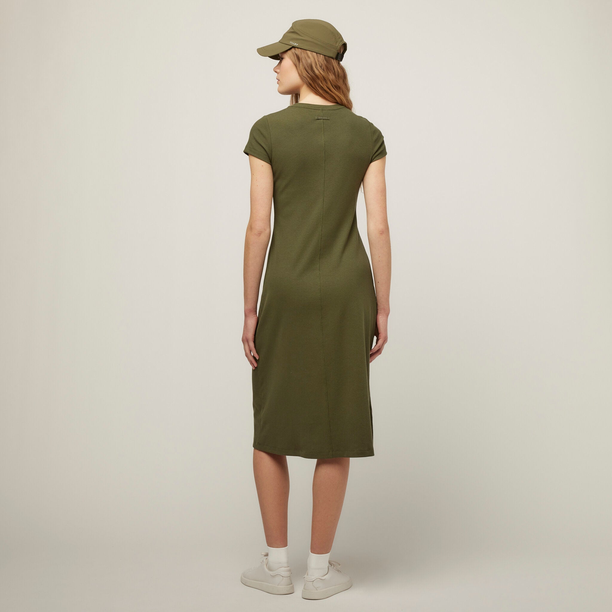 Short Sleeve Rib Tee Dress - Image 3