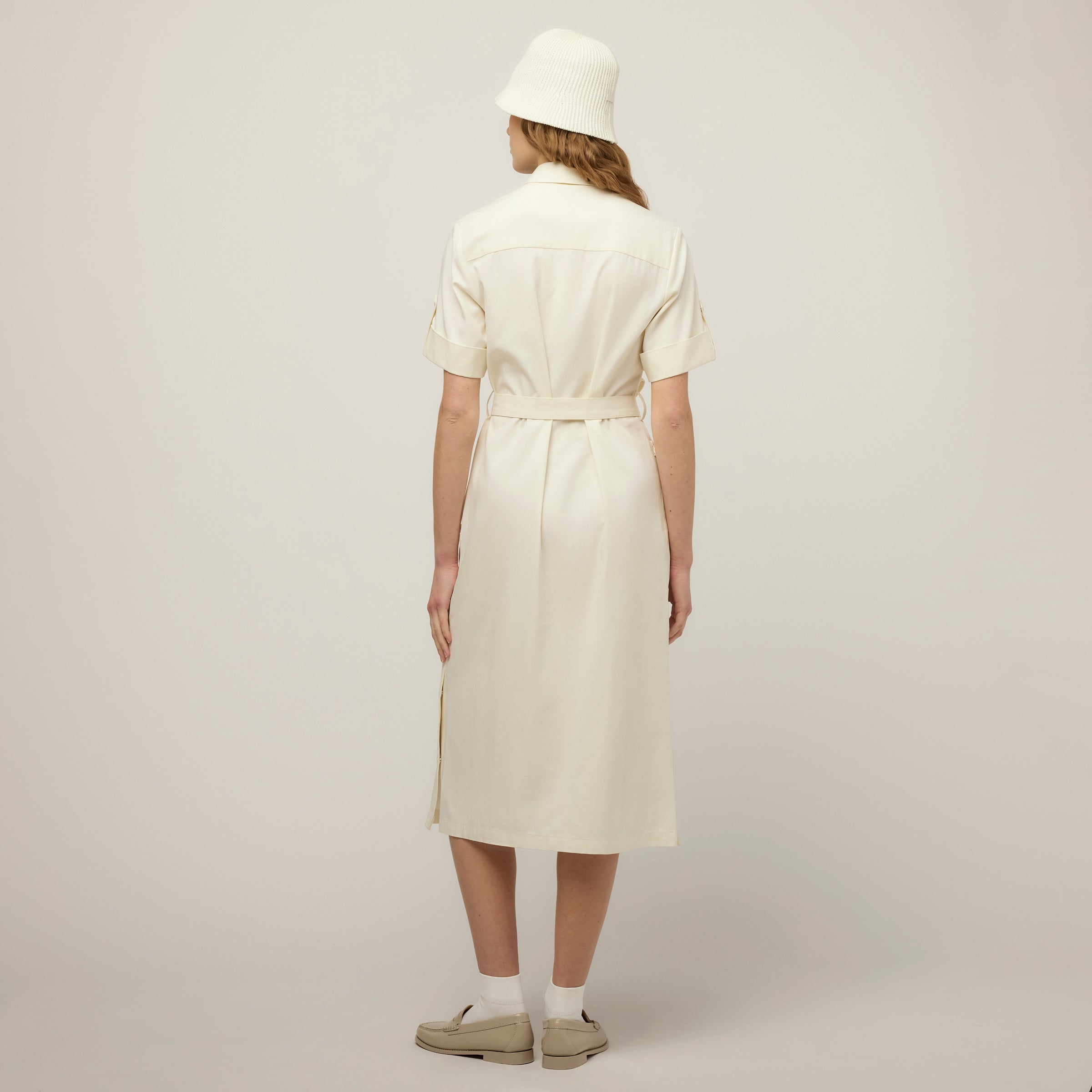 Tencel Cotton Safari Midi Dress - Image 11