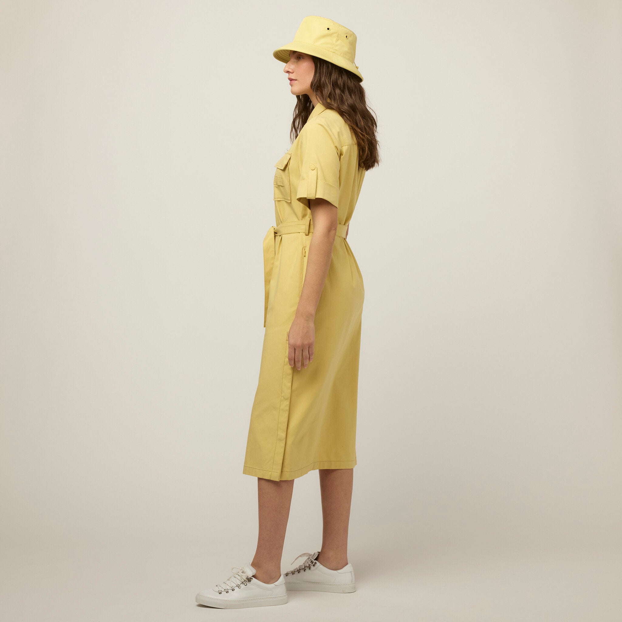 Tencel Cotton Safari Midi Dress - Image 2