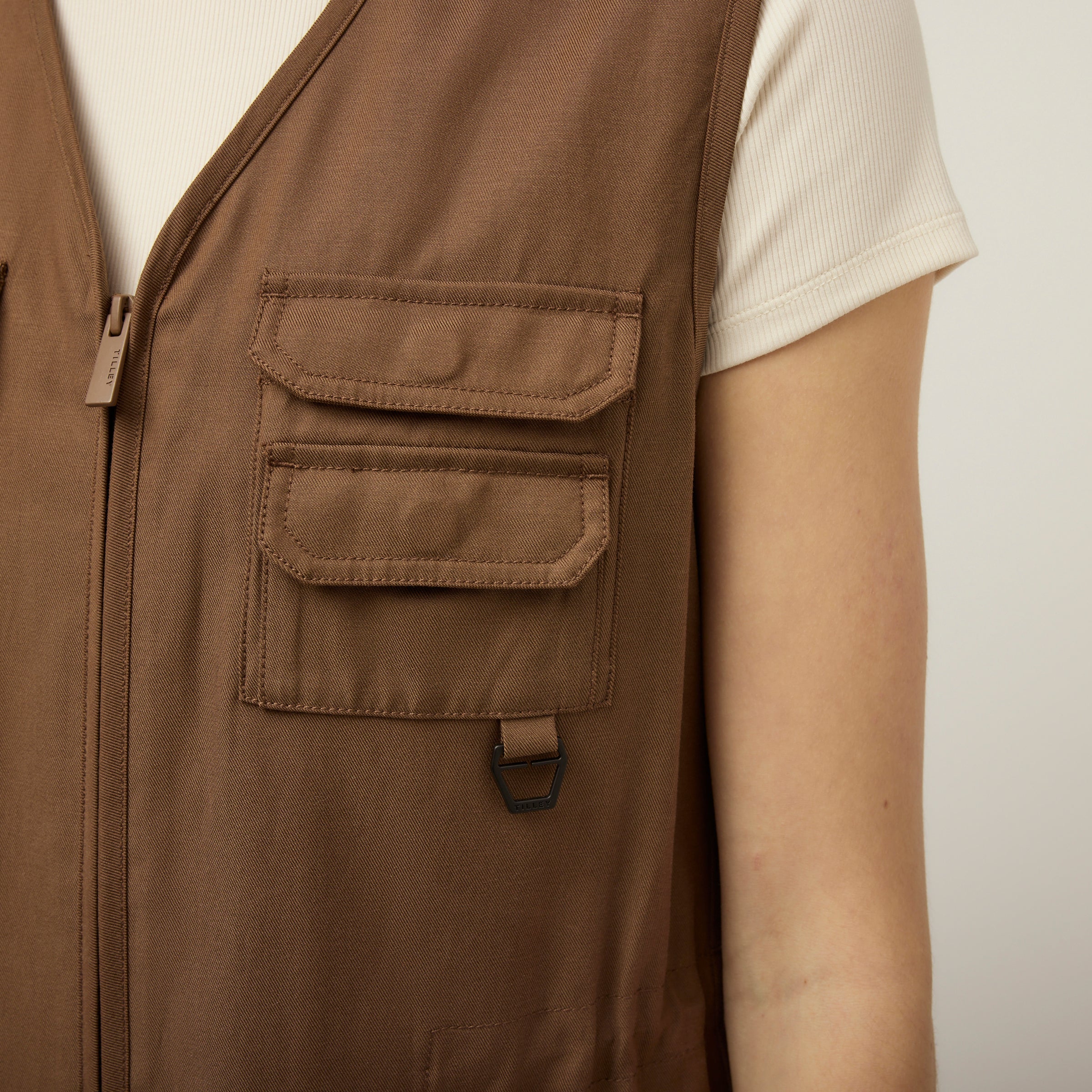 Tencel Cotton Safari Vest Dress - Image 17