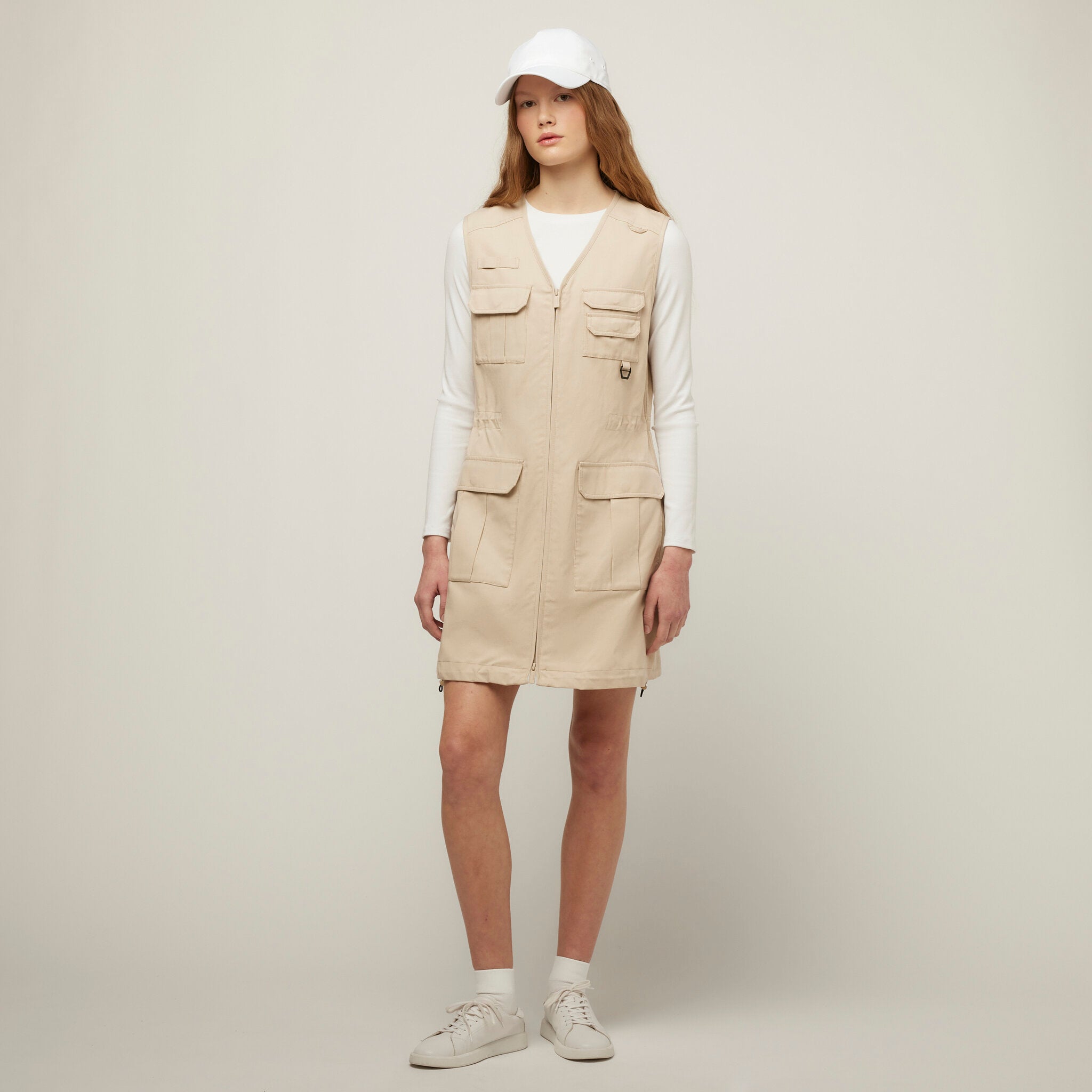 Tencel Cotton Safari Vest Dress - Image 32