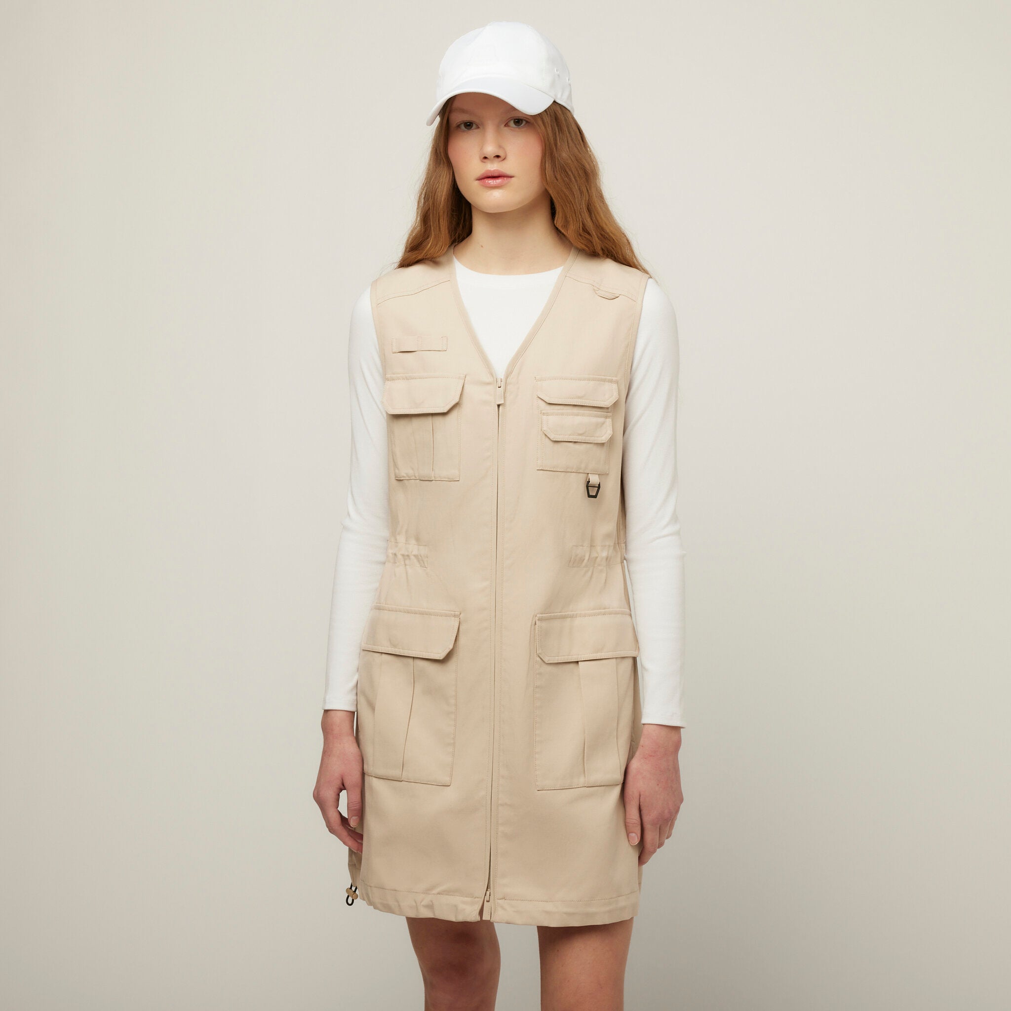 Tencel Cotton Safari Vest Dress - Image 26