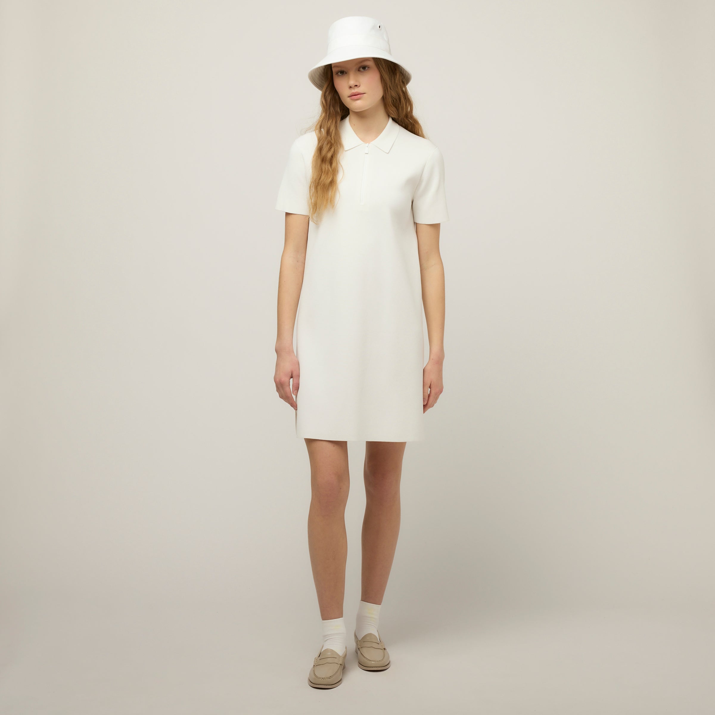 Short Sleeve Zip Polo Dress - Image 5